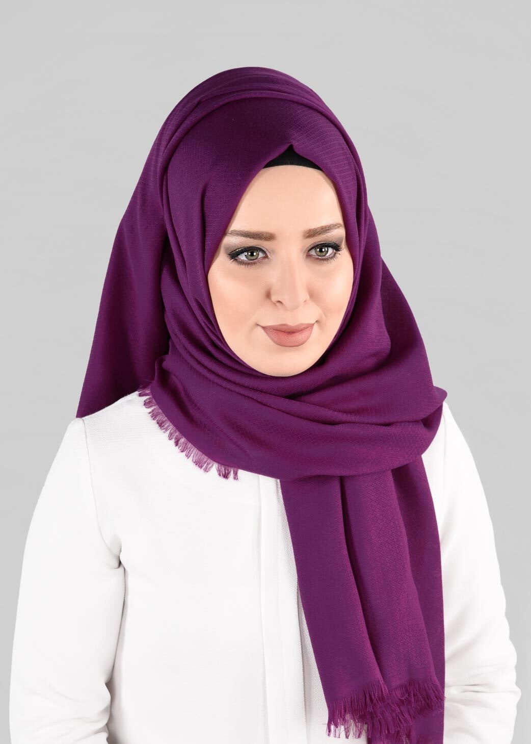 Tesettür giyim MOR ALVİNA ÇITIR ŞAL 9894 