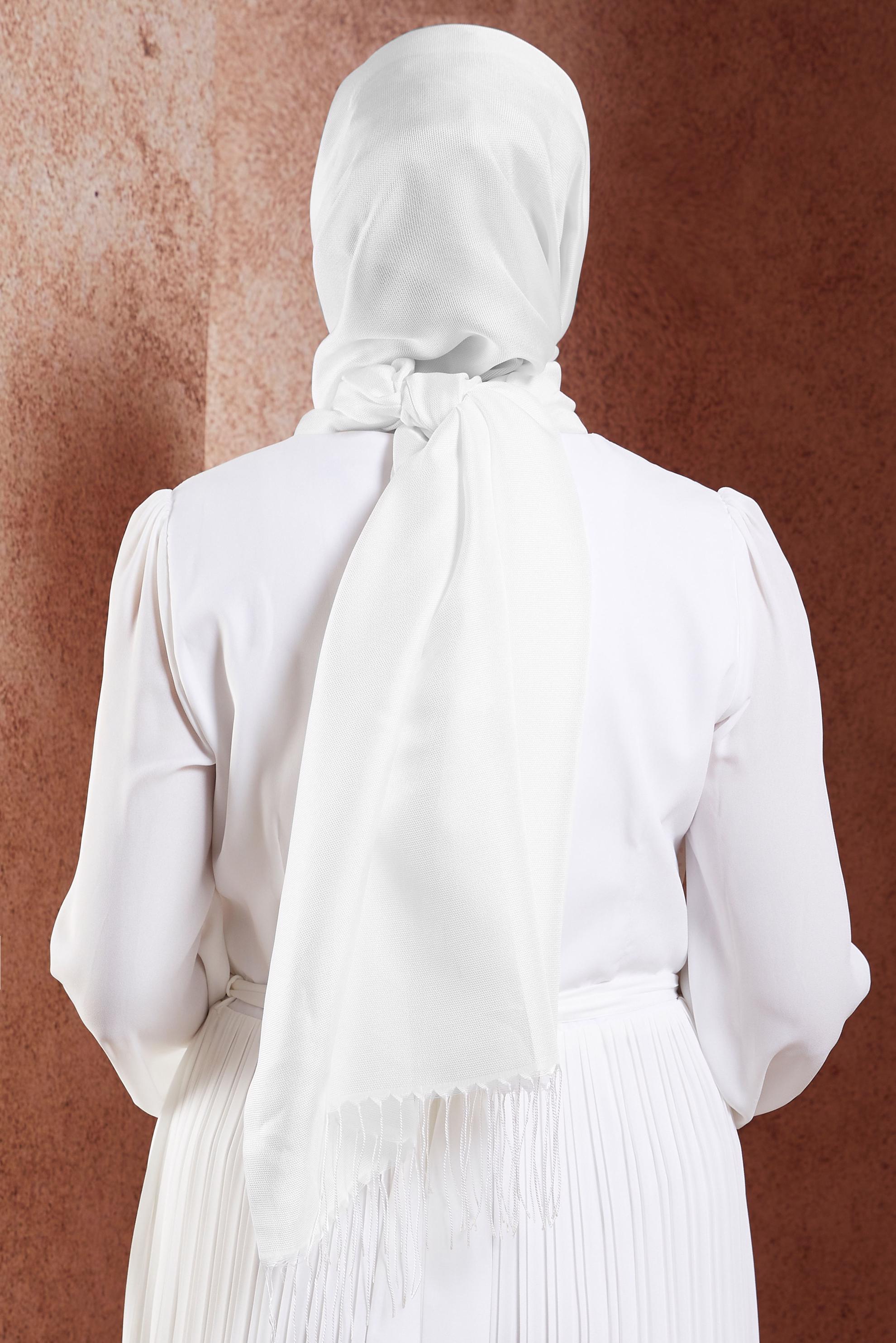 Hijab clothing WHITE ALVINA SHAWL 9897