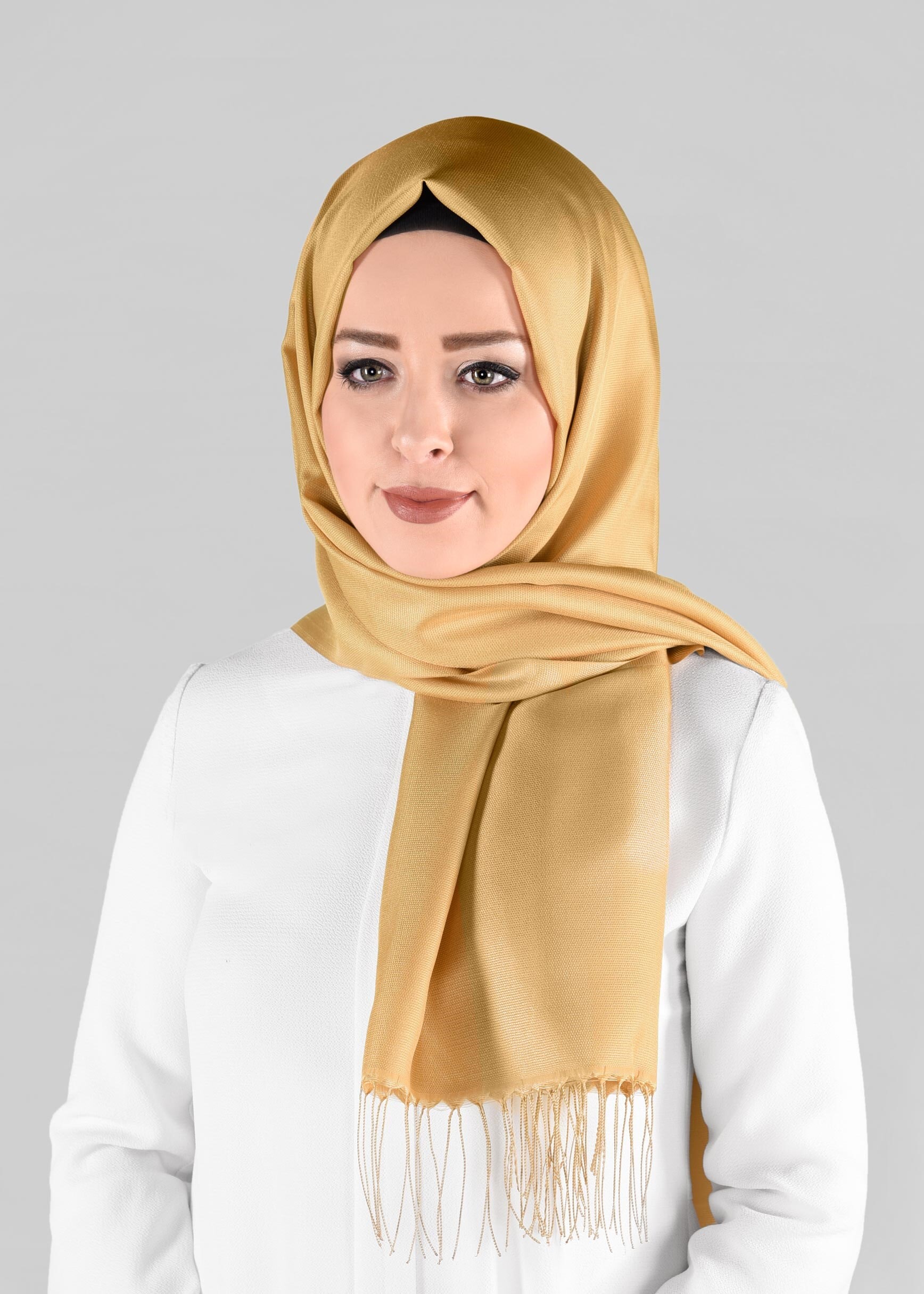 Tesettür giyim ALTIN ALVİNA ŞAL 9897