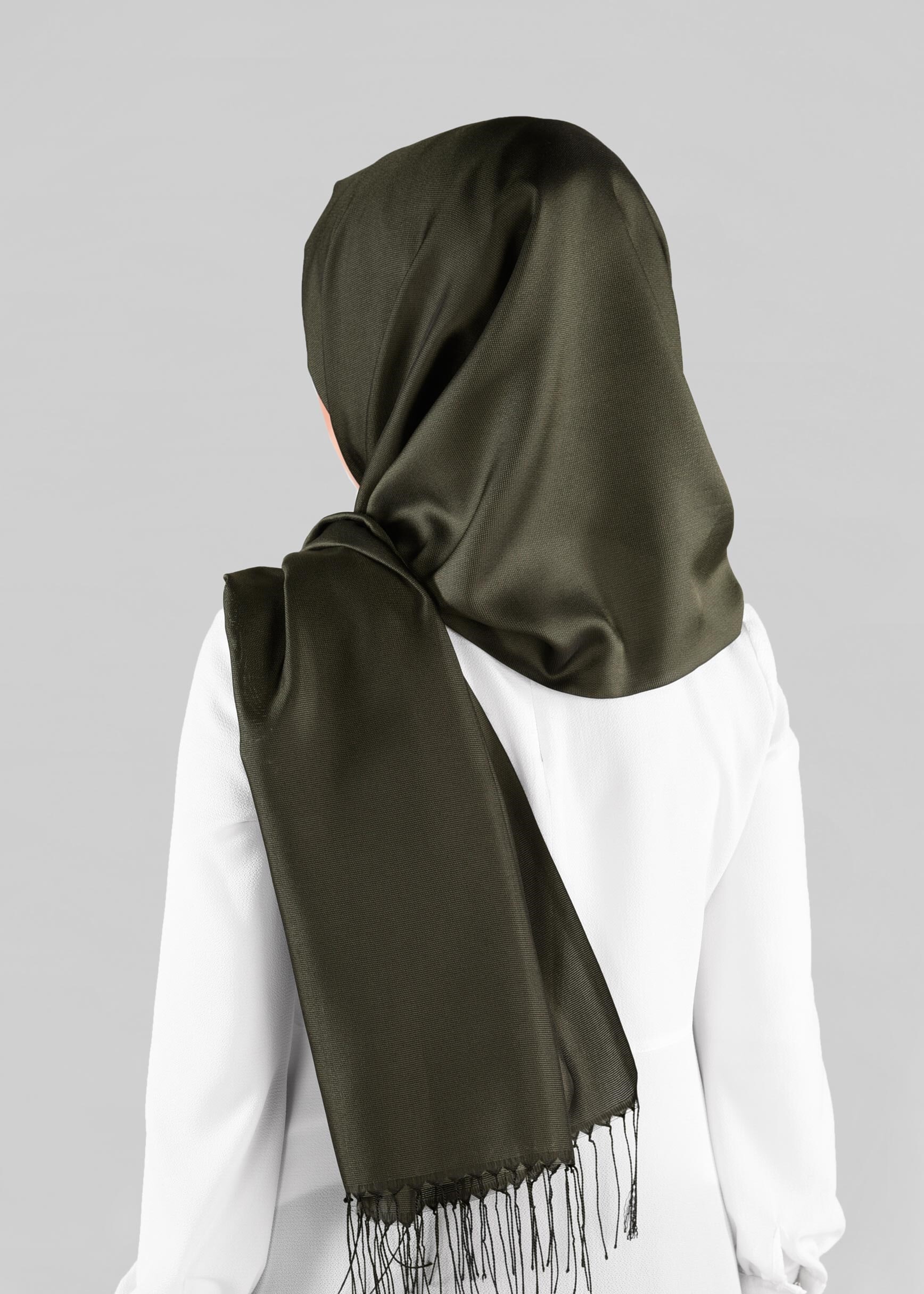 Tesettür giyim HAKİ ALVİNA ŞAL 9897