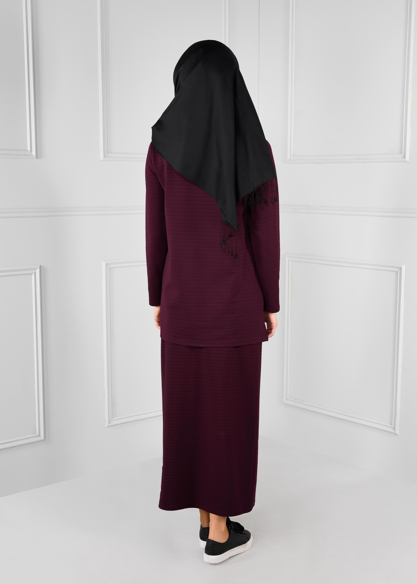 Tesettür giyim MOR 4810 OTTOMAN 2&prime;Lİ ETEKLİ TAKIM 38/46 TEK40