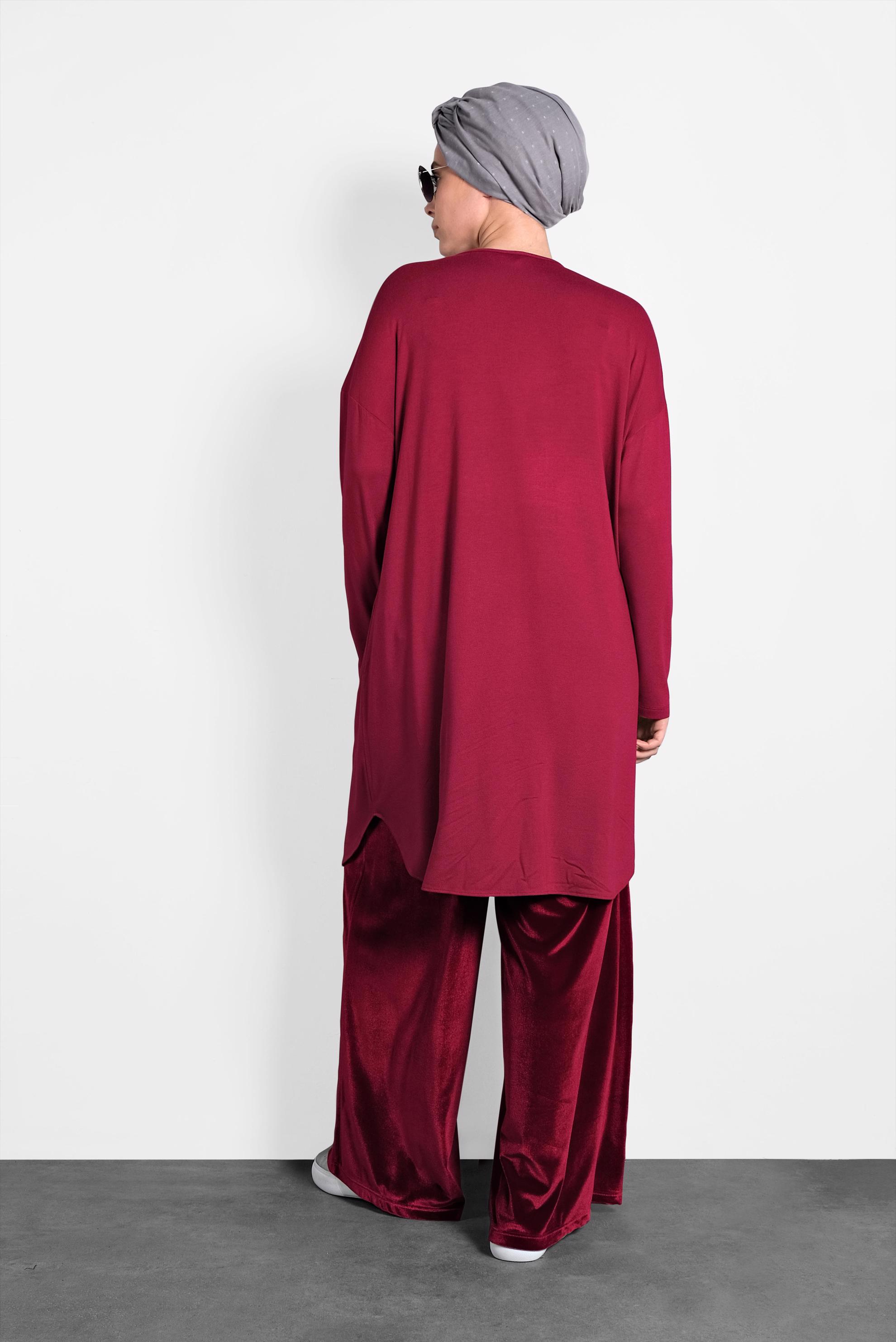 Hijab clothing RED PRINTED TUNIC 2747 