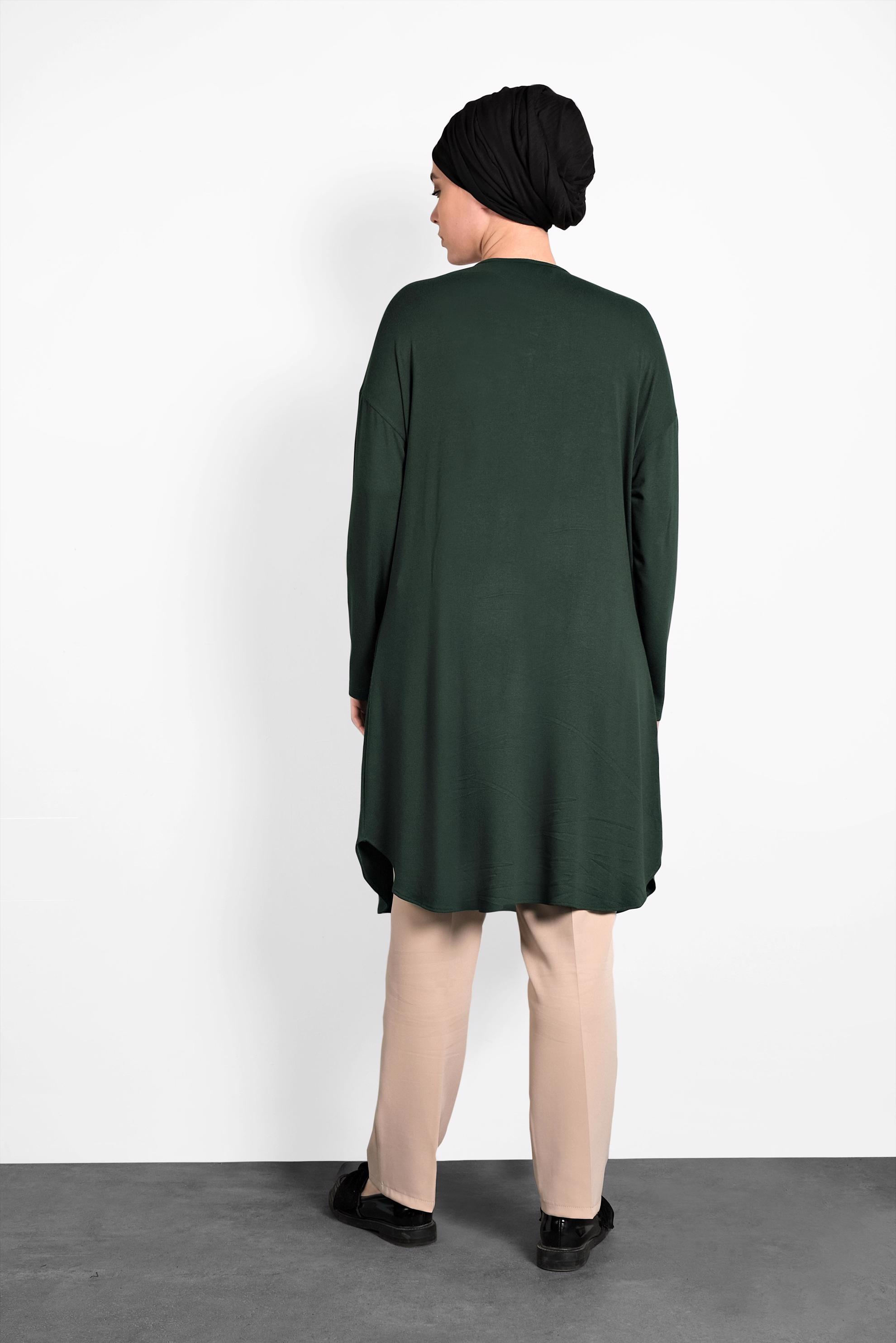 Hijab clothing KHAKI PRINTED TUNIC 2747 