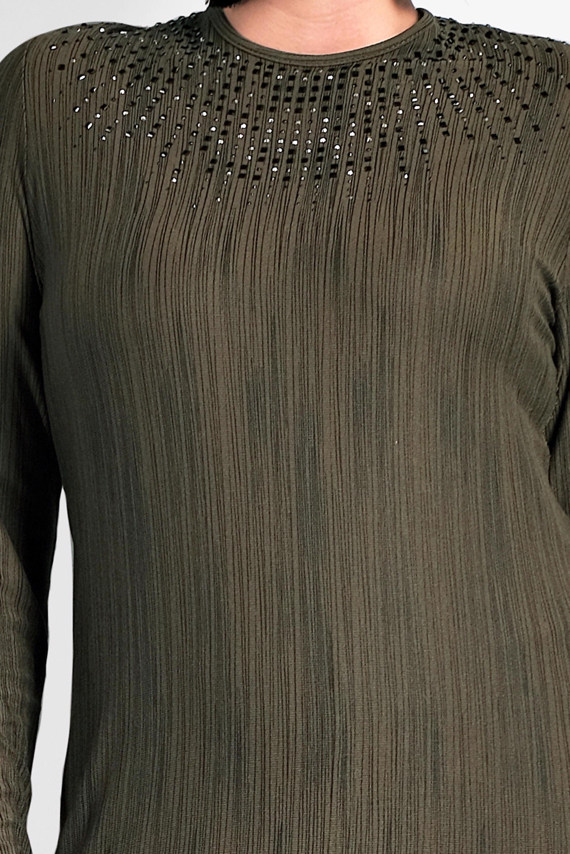 Tesettür giyim HAKİ TAŞ BASKILI TUNİK 2774