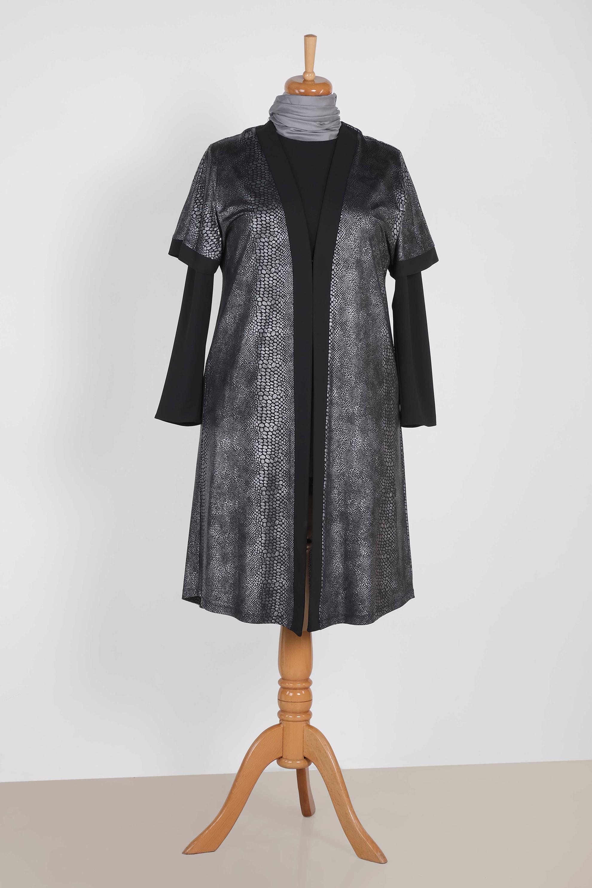 Tesettür giyim GRİ YARASA KOL TUNİK 2851-3 