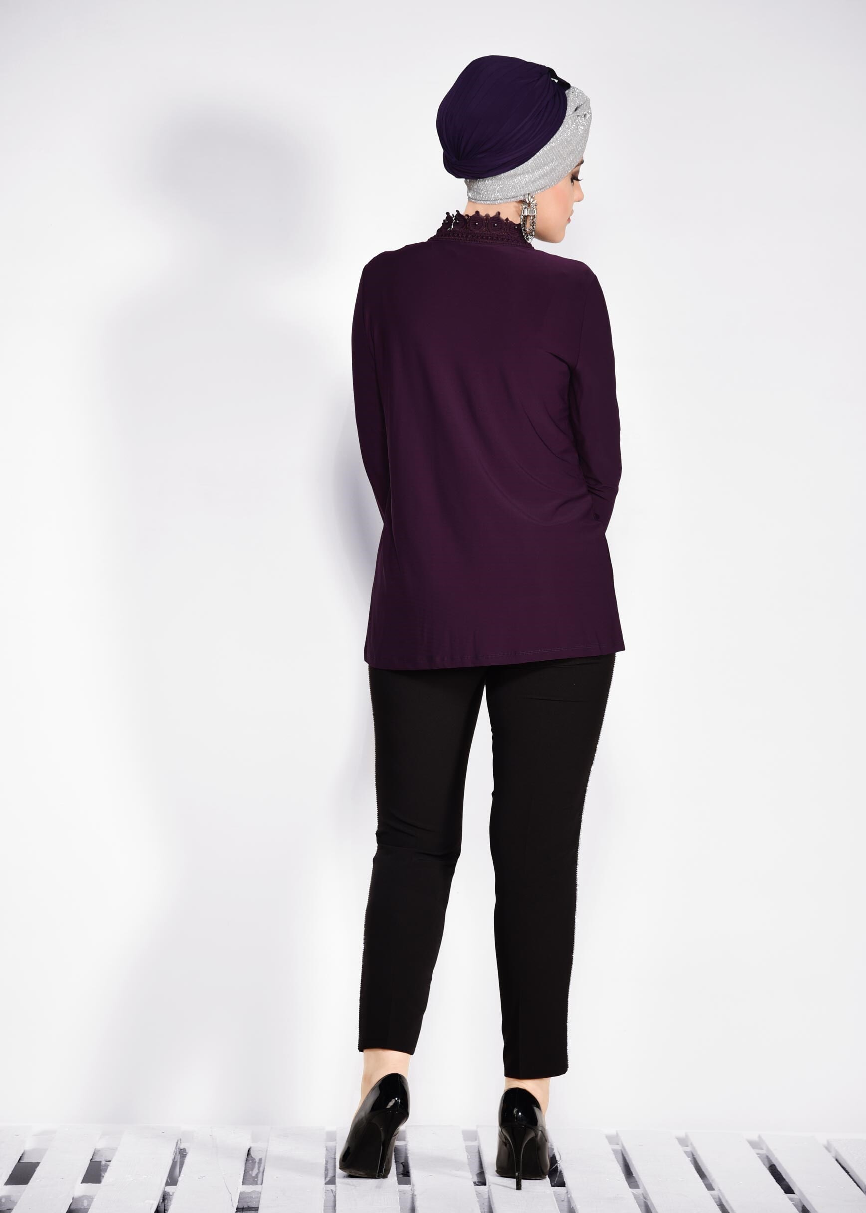 Vêtements hijab POURPRE 2802 VİZONA 2′Lİ BLUZ 44/48 TEK46