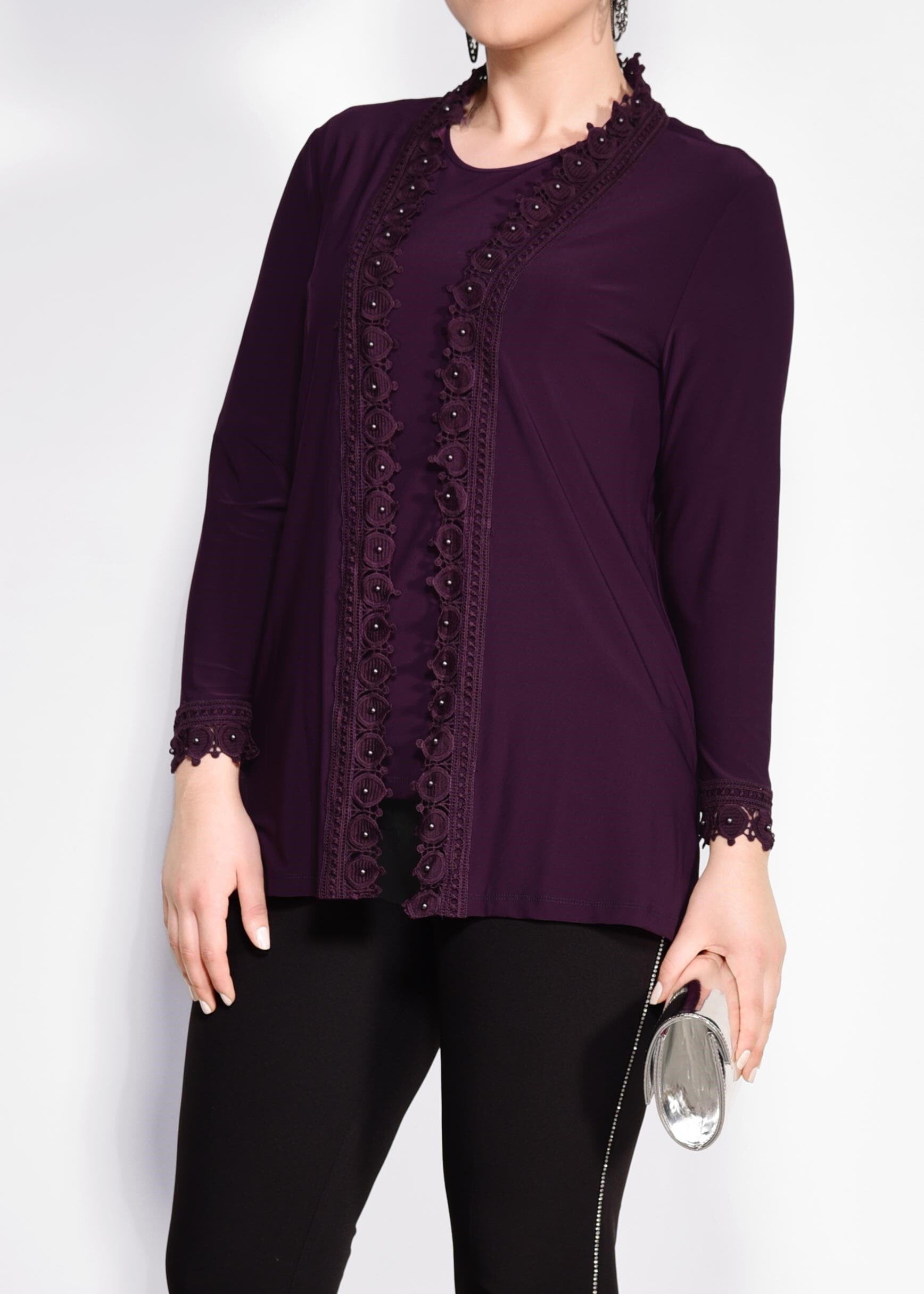 Vêtements hijab POURPRE 2802 VİZONA 2′Lİ BLUZ 44/48 TEK46