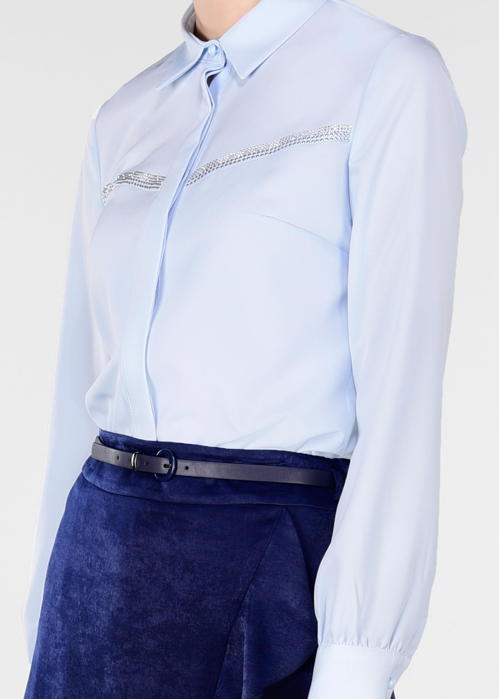 Tesettür giyim MAVİ TAŞ BASKILI BLUZ 4001