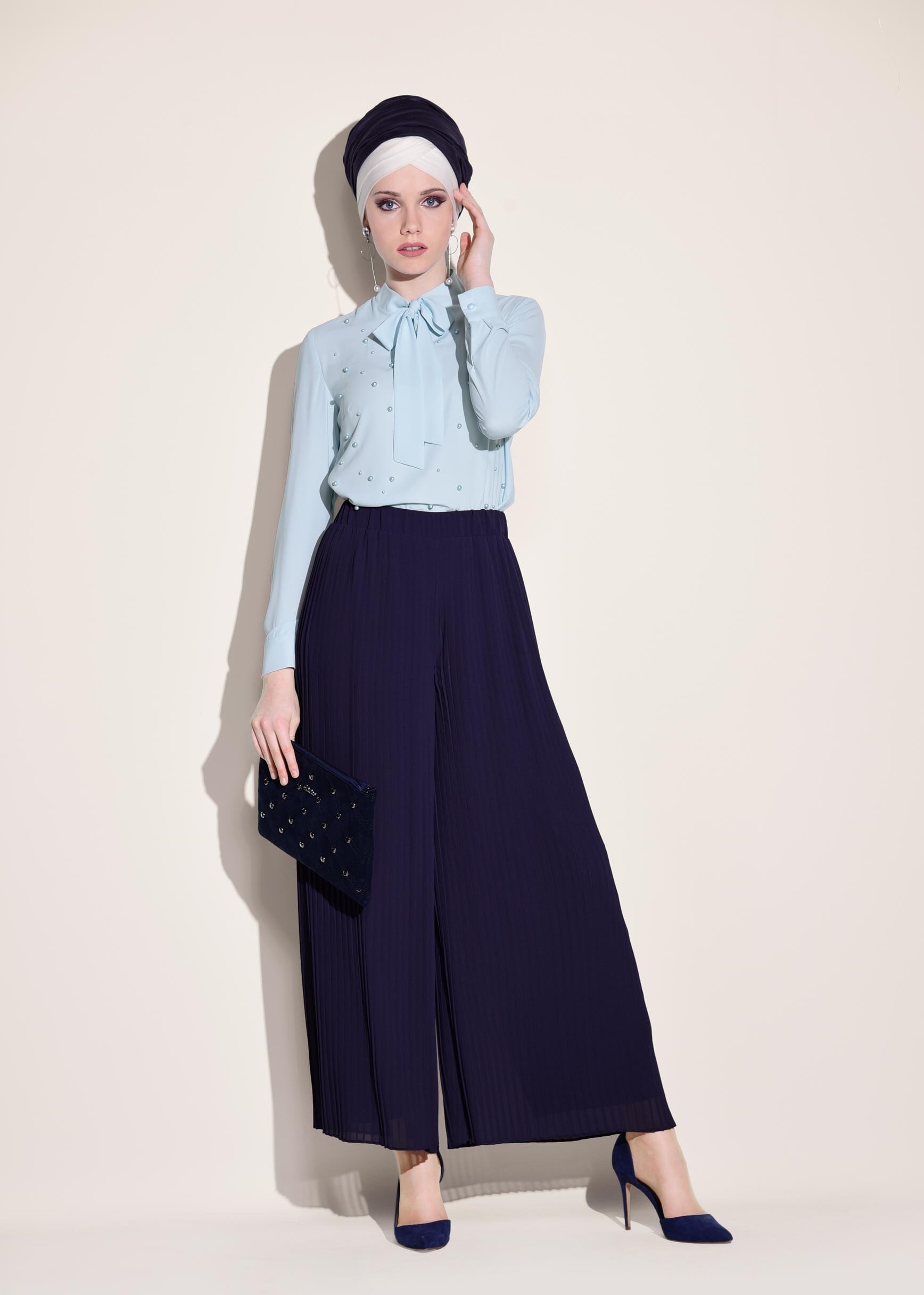 Hijab clothing BLUE 4155 MEDY 01 BLUZ 38/46 TEK36