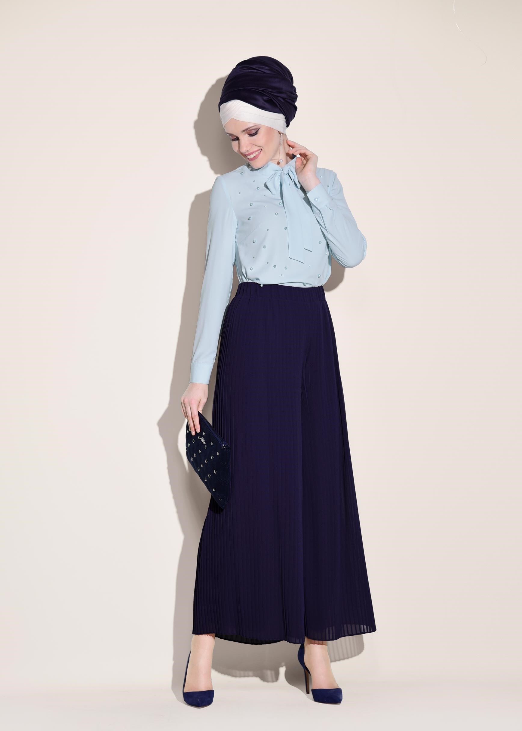 Hijab clothing BLUE 4155 MEDY 01 BLUZ 38/46 TEK36