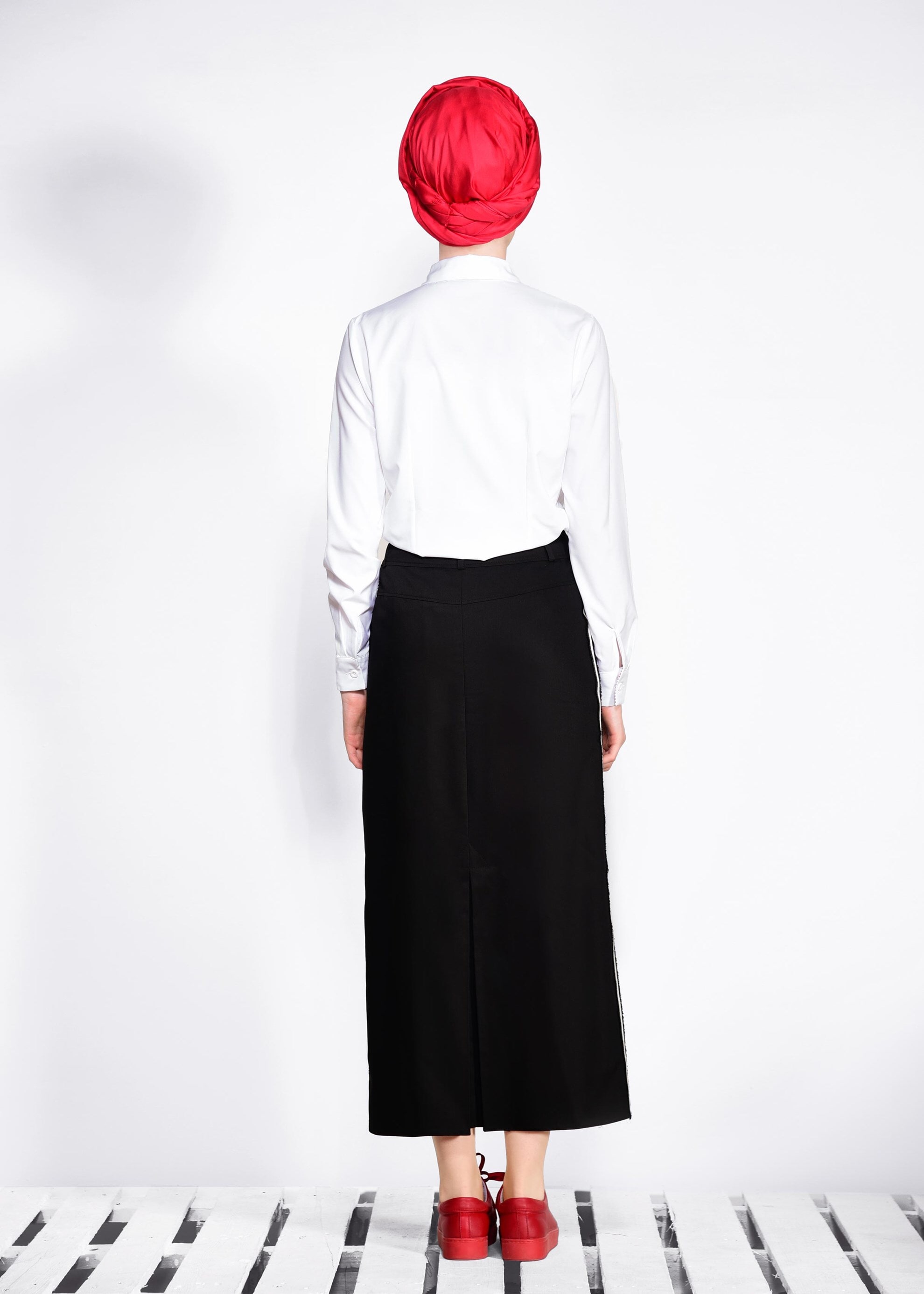 Tesettür giyim BEJ ARMA DETAYLI BLUZ 4191