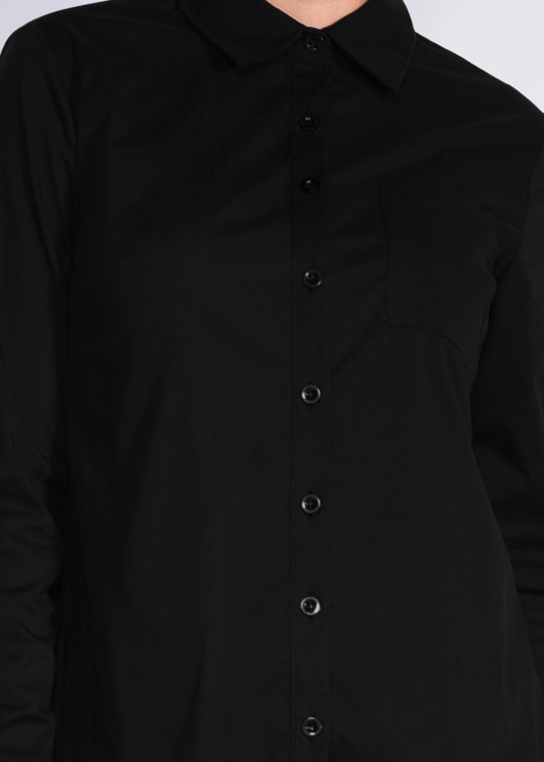 Tesettür giyim SİYAH  DÜĞME DETAYLI BLUZ 4337