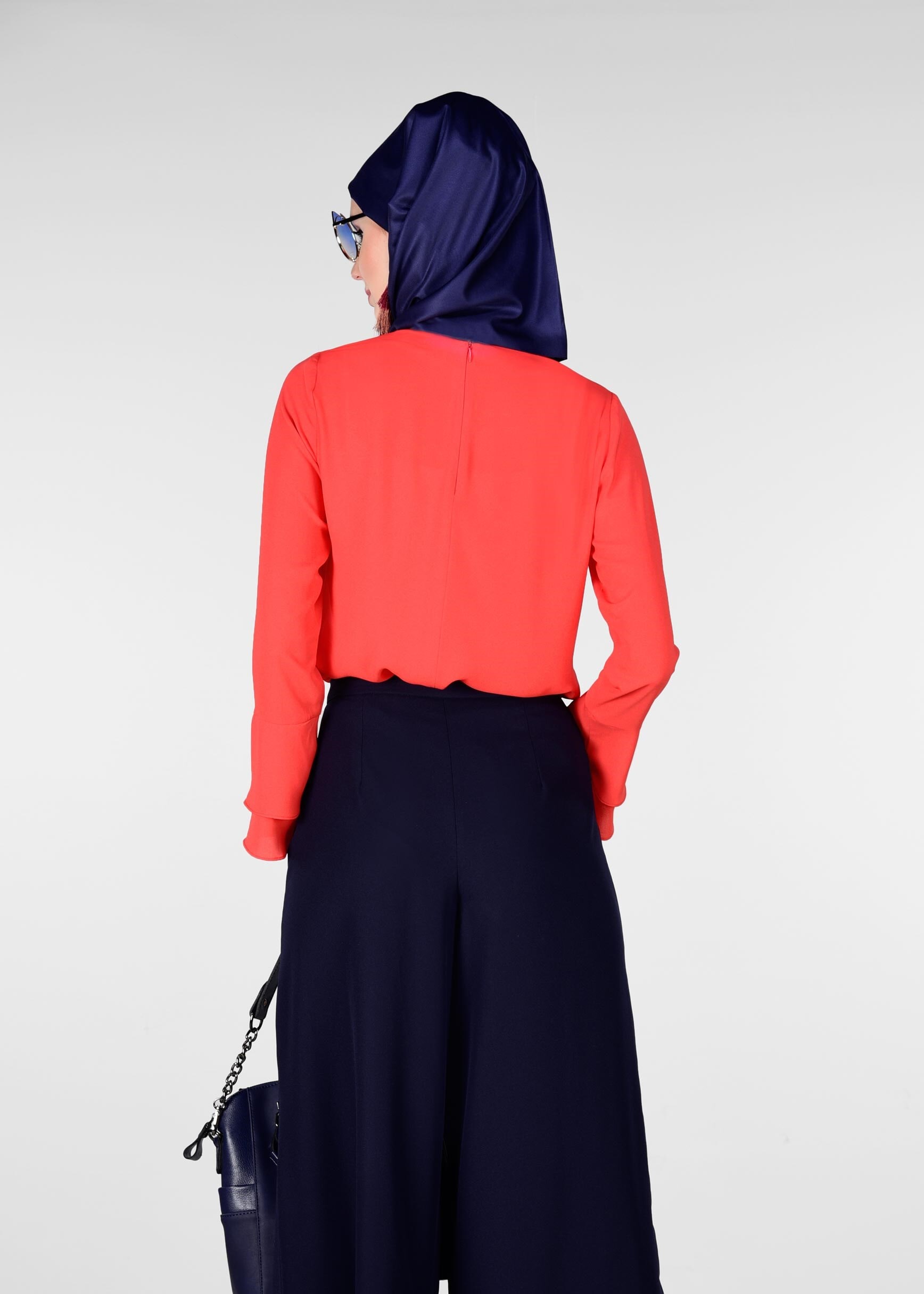 Tesettür giyim MERCAN GENİŞ KOL BLUZ 4962