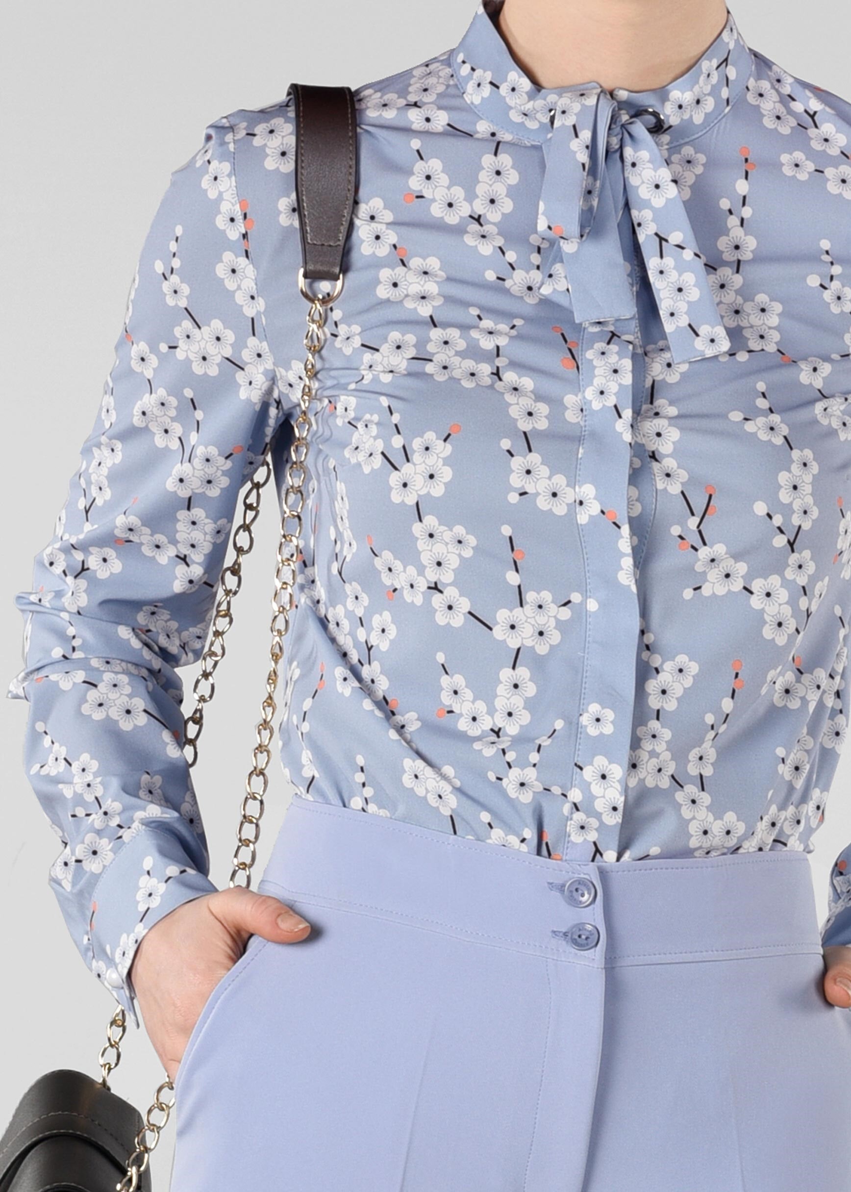 Tesettür giyim MAVİ 4974 FLEX 33088 BLUZ 38/46