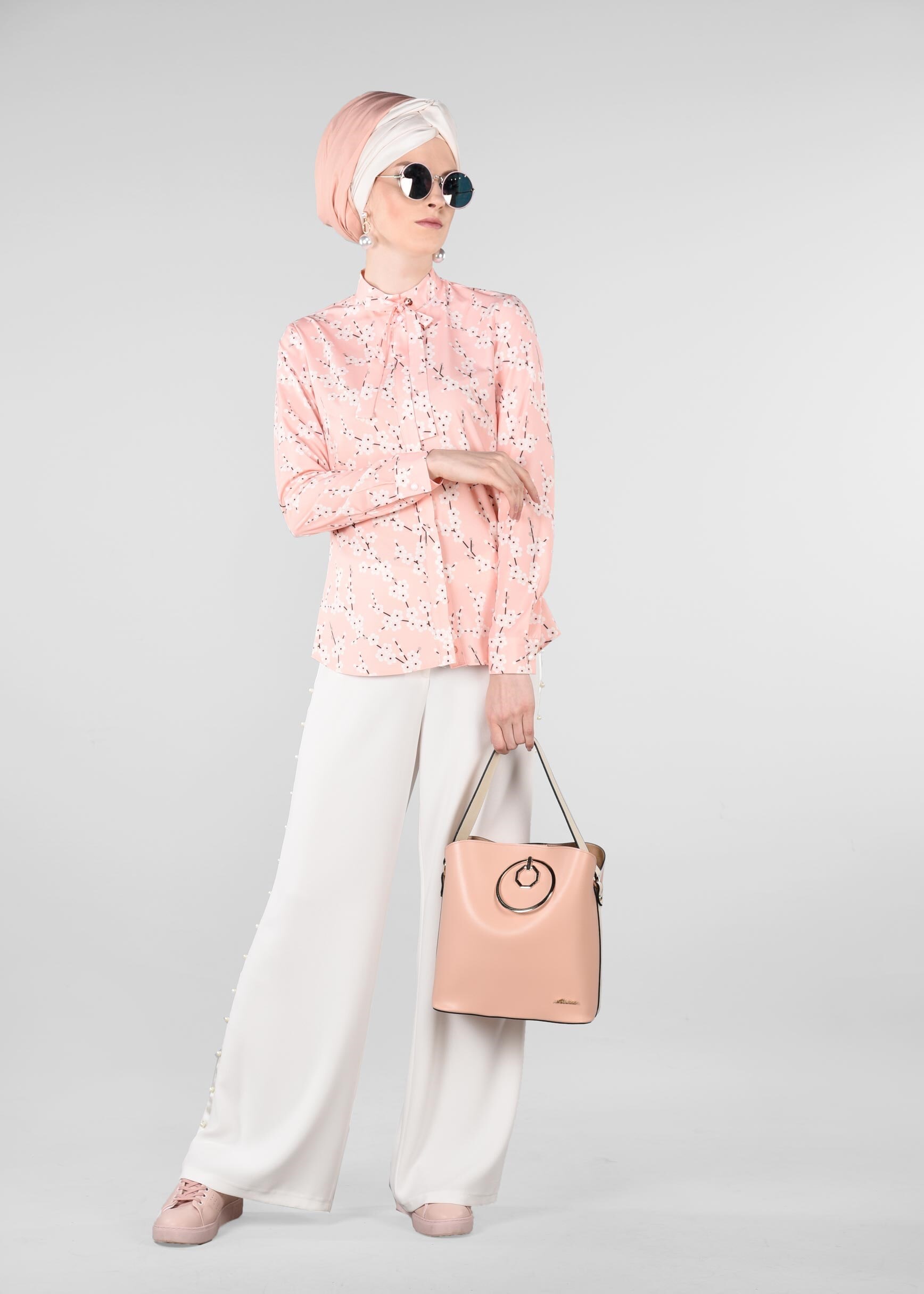 Tesettür giyim PUDRA 4974 FLEX 33088 BLUZ 38/46