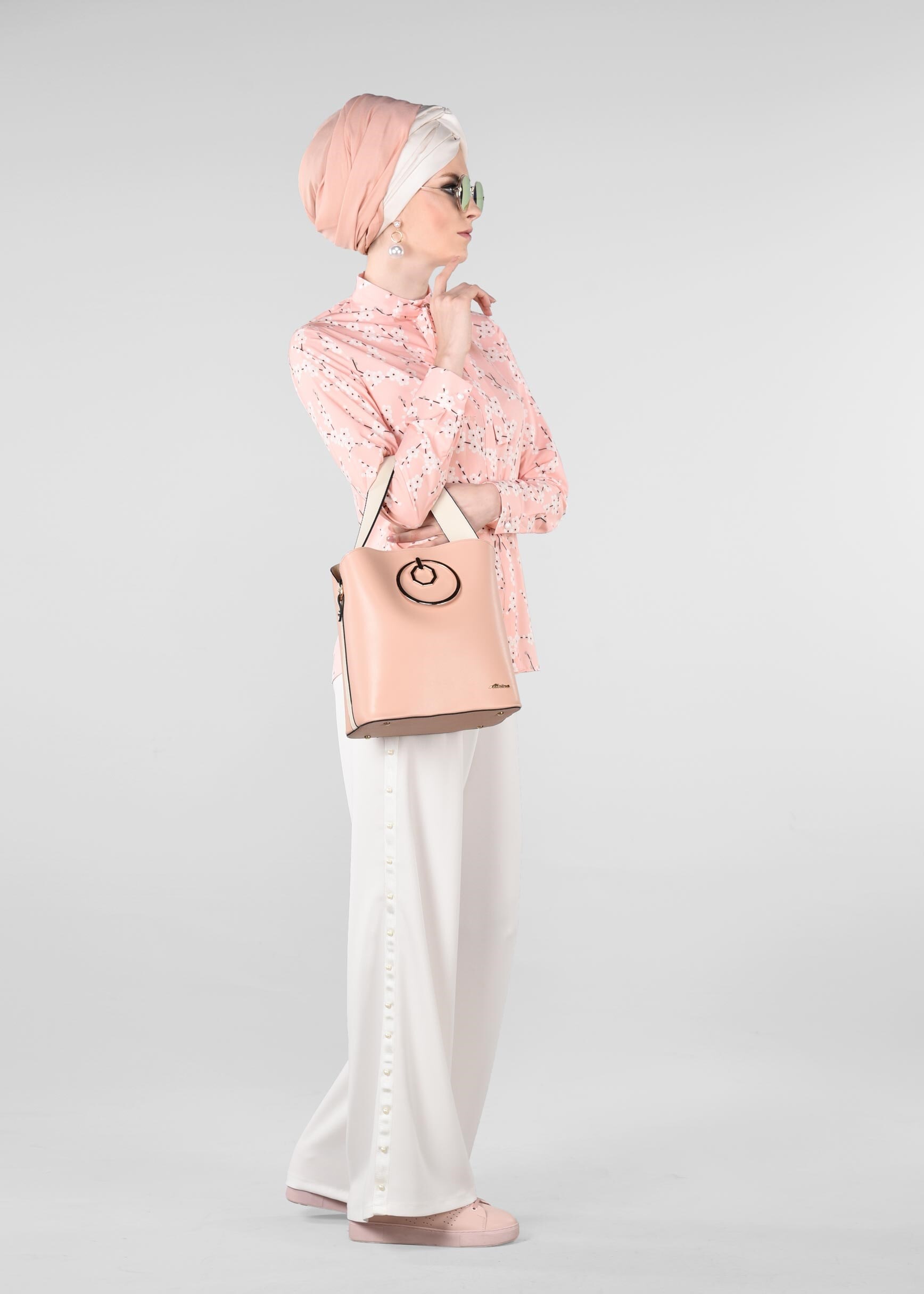 Tesettür giyim PUDRA 4974 FLEX 33088 BLUZ 38/46