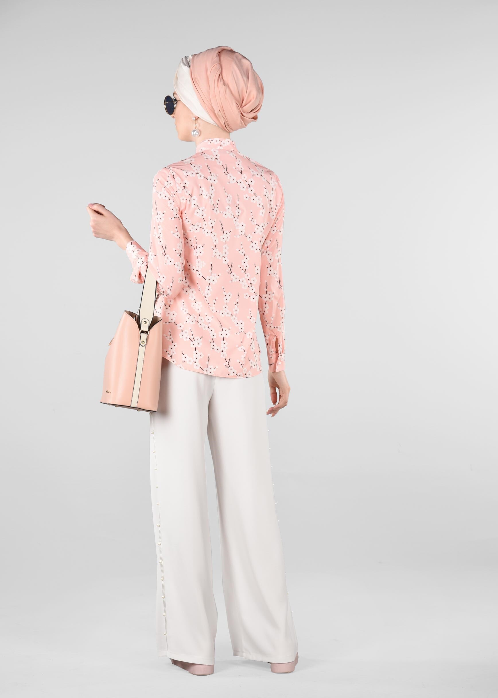 Tesettür giyim PUDRA 4974 FLEX 33088 BLUZ 38/46