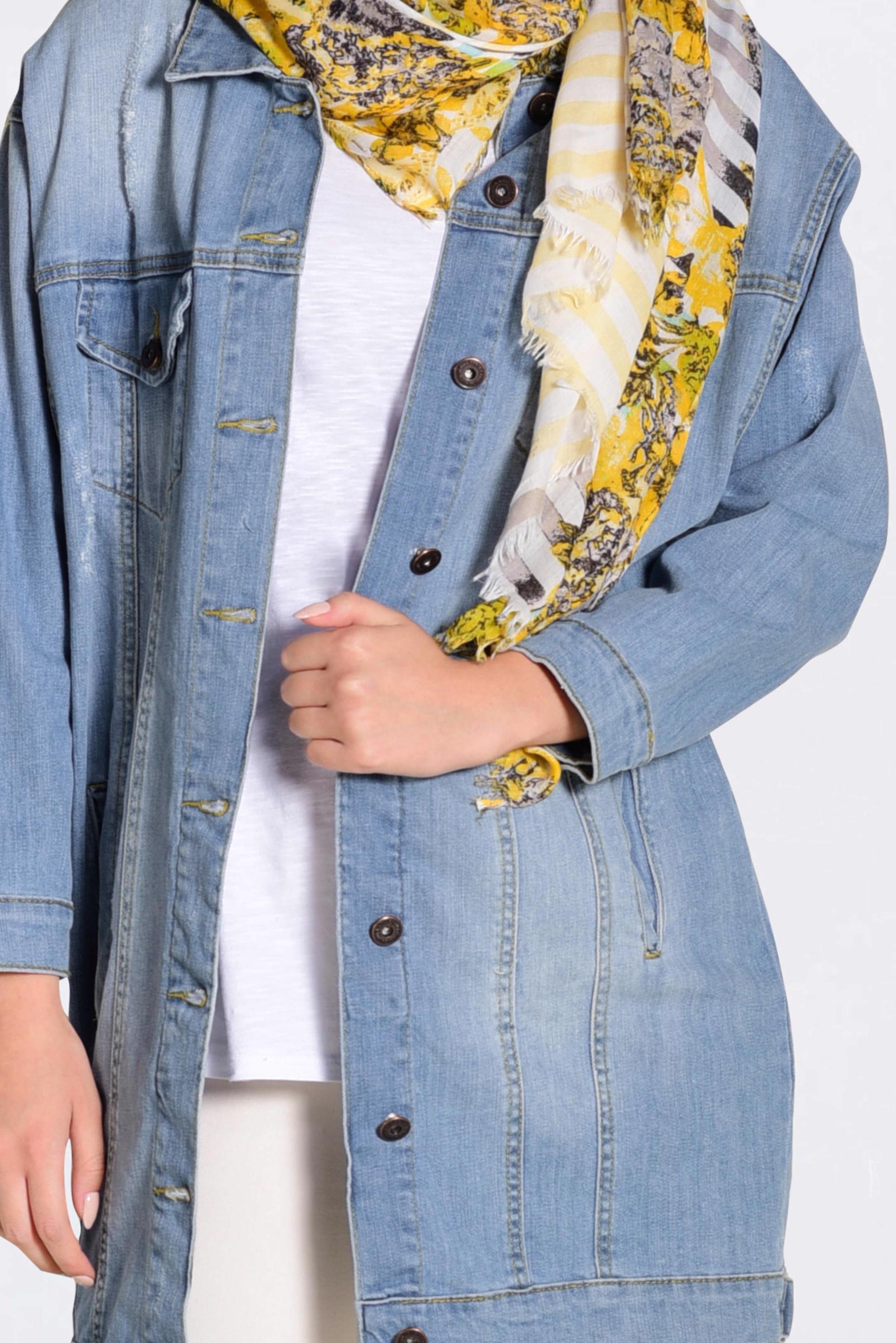 Tesettür giyim MAVİ 4167 WENTİ DENİM CEKET 36/42