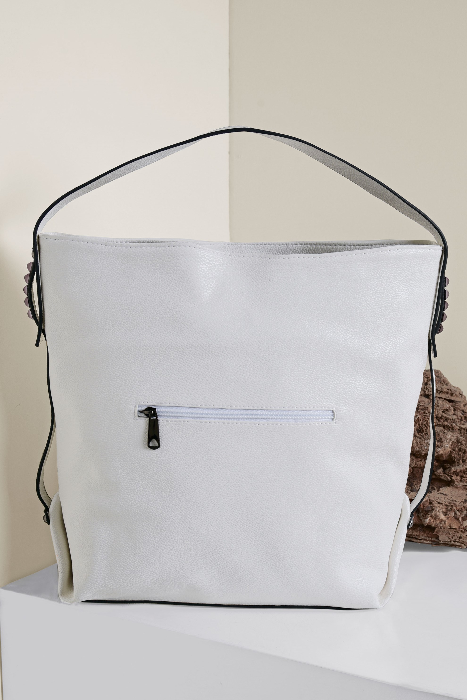 Tesettür giyim BEYAZ 3077 ALVİNA ÇANTA