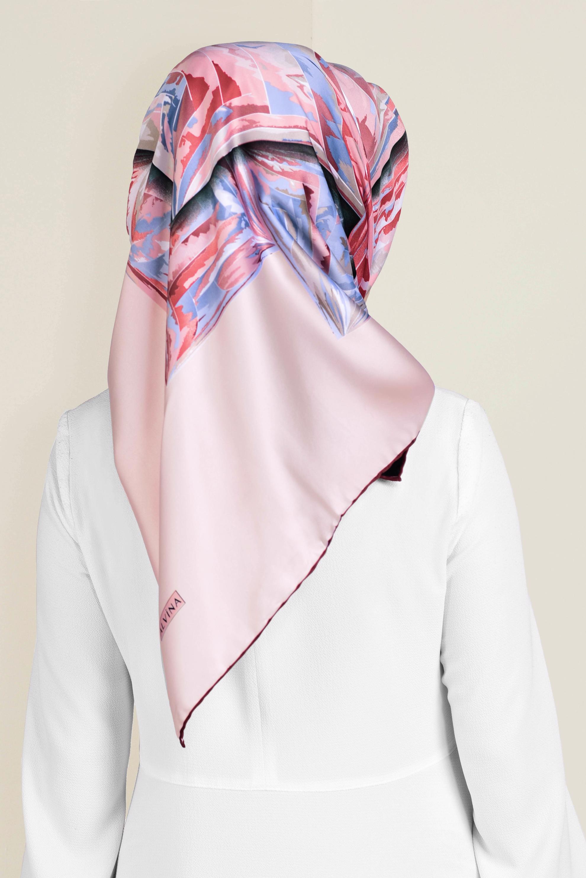 Tesettür giyim PUDRA 11381-1 ALVİNA DESENLİ EŞARP