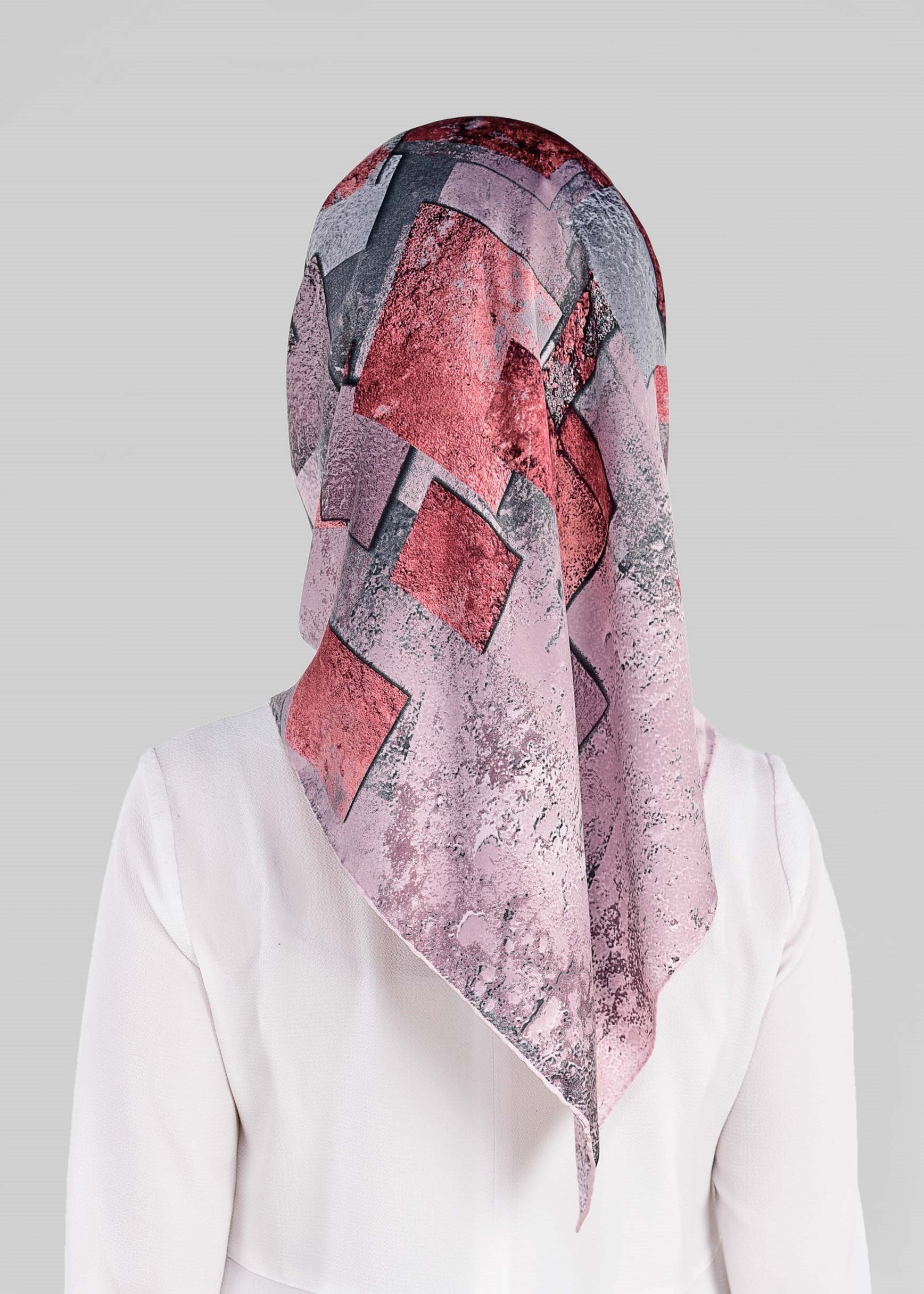 Tesettür giyim PUDRA 12026-1 ALVİNA DESENLİ EŞARP