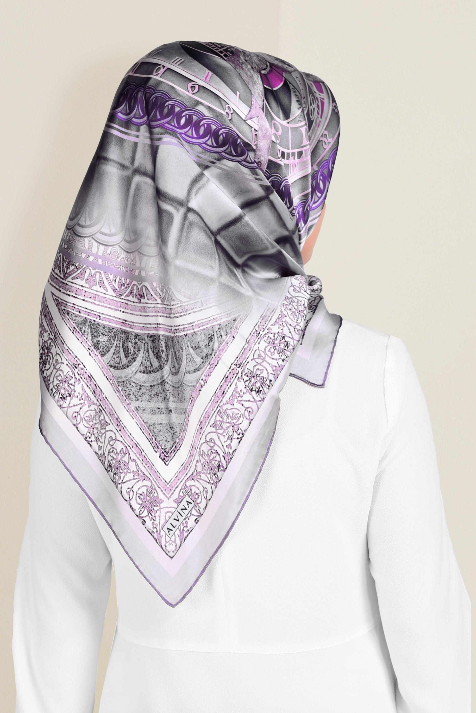 Tesettür giyim PUDRA 17197-1 ALVİNA İPEK EŞARP