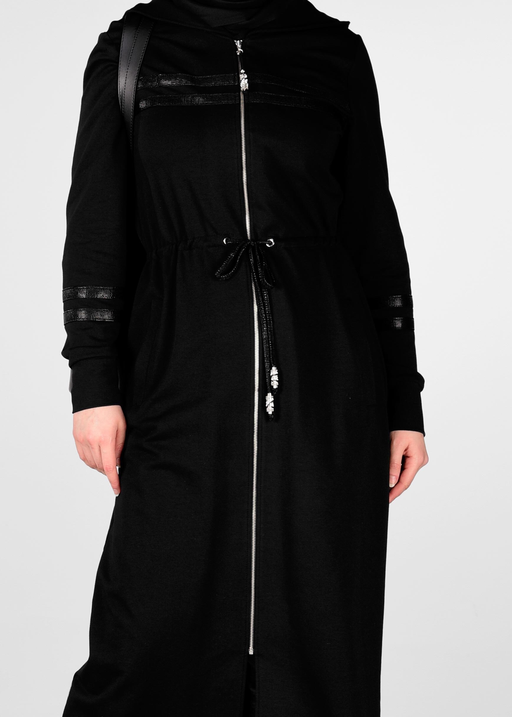 Tesettür giyim SİYAH 4011 NEW LERİDA EŞOFMAN TUNİK 38/46 TEK40