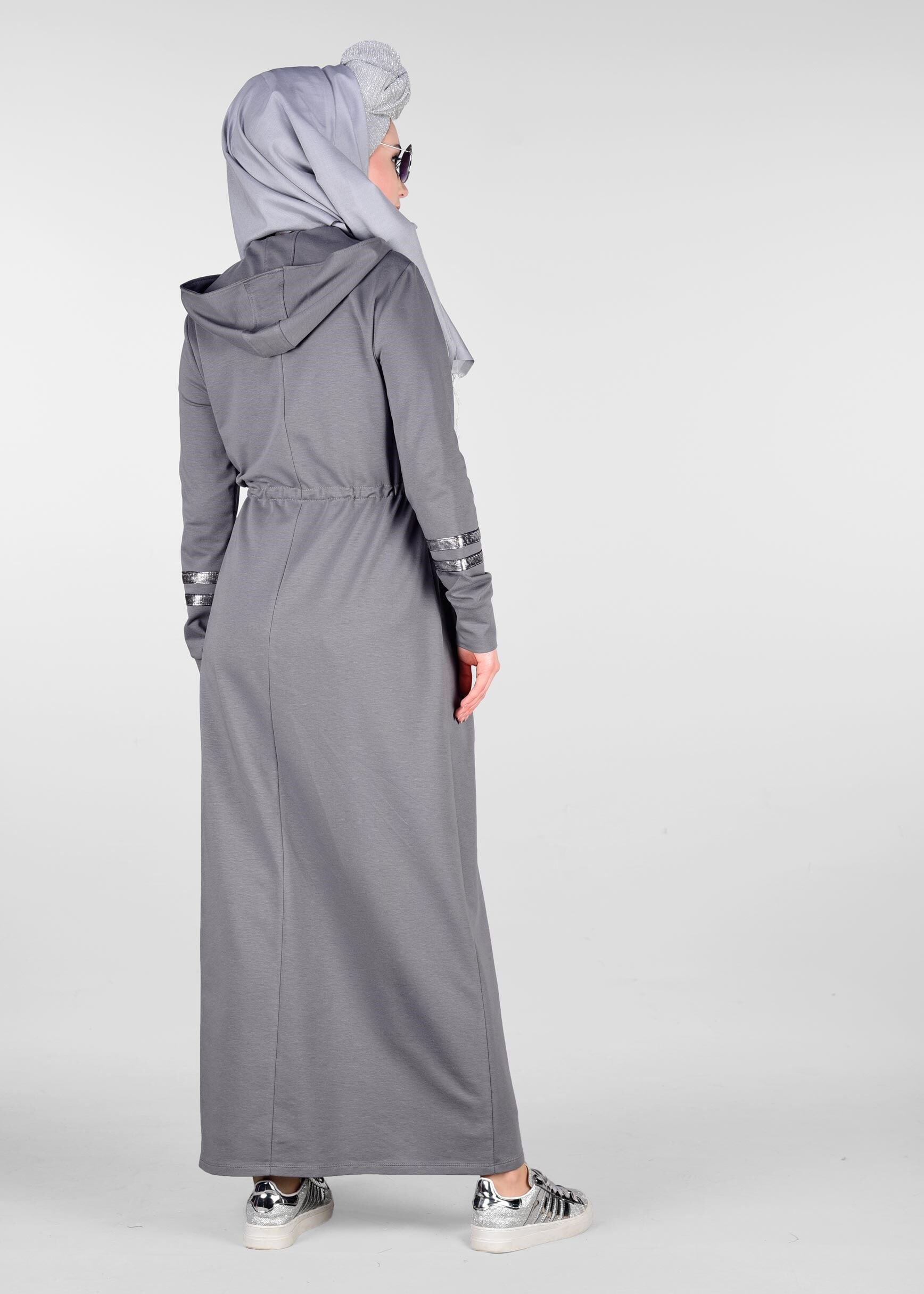 Tesettür giyim GRİ 4011 NEW LERİDA EŞOFMAN TUNİK 38/46 TEK40