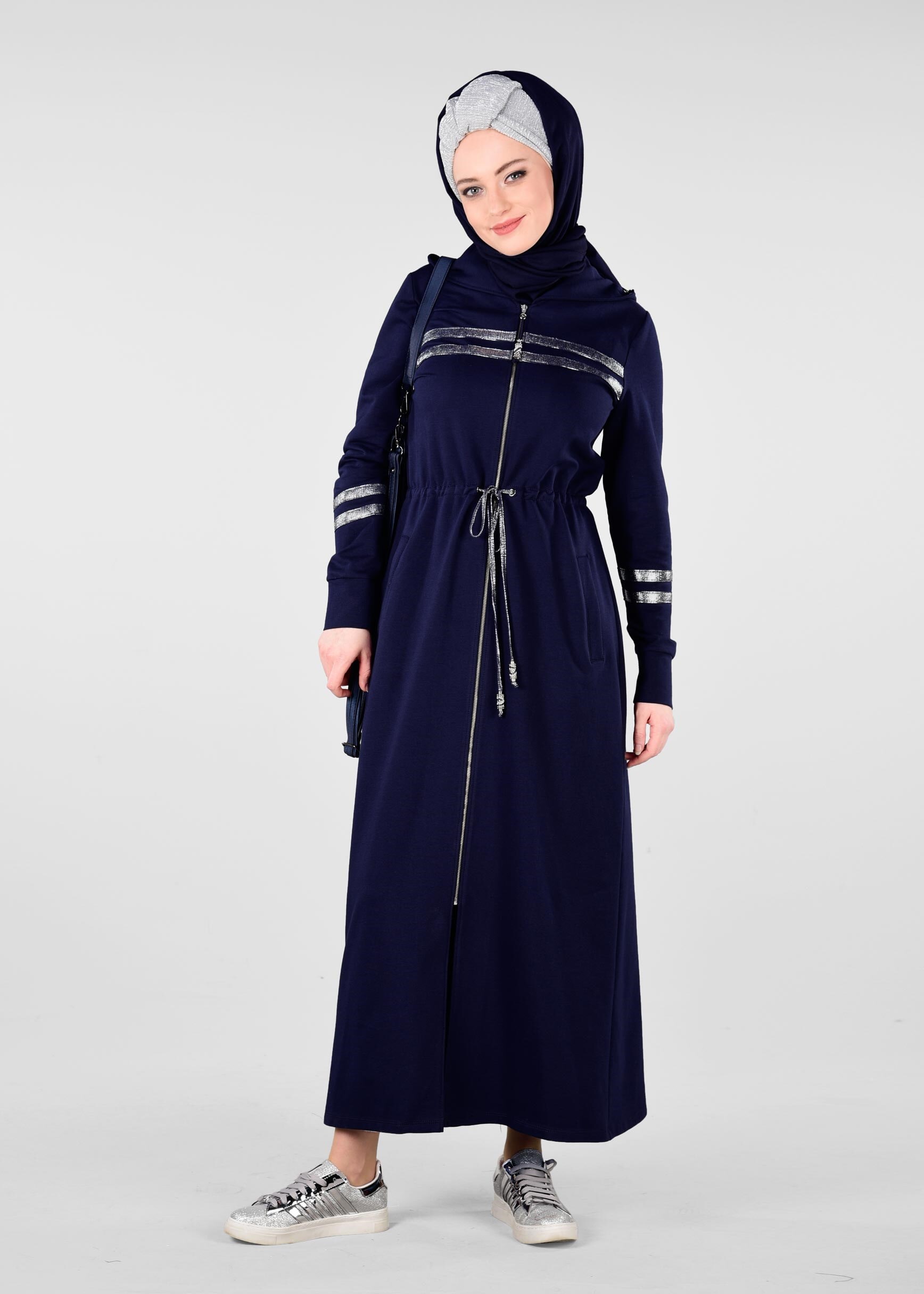 Tesettür giyim LACİVERT 4011 NEW LERİDA EŞOFMAN TUNİK 38/46 TEK40