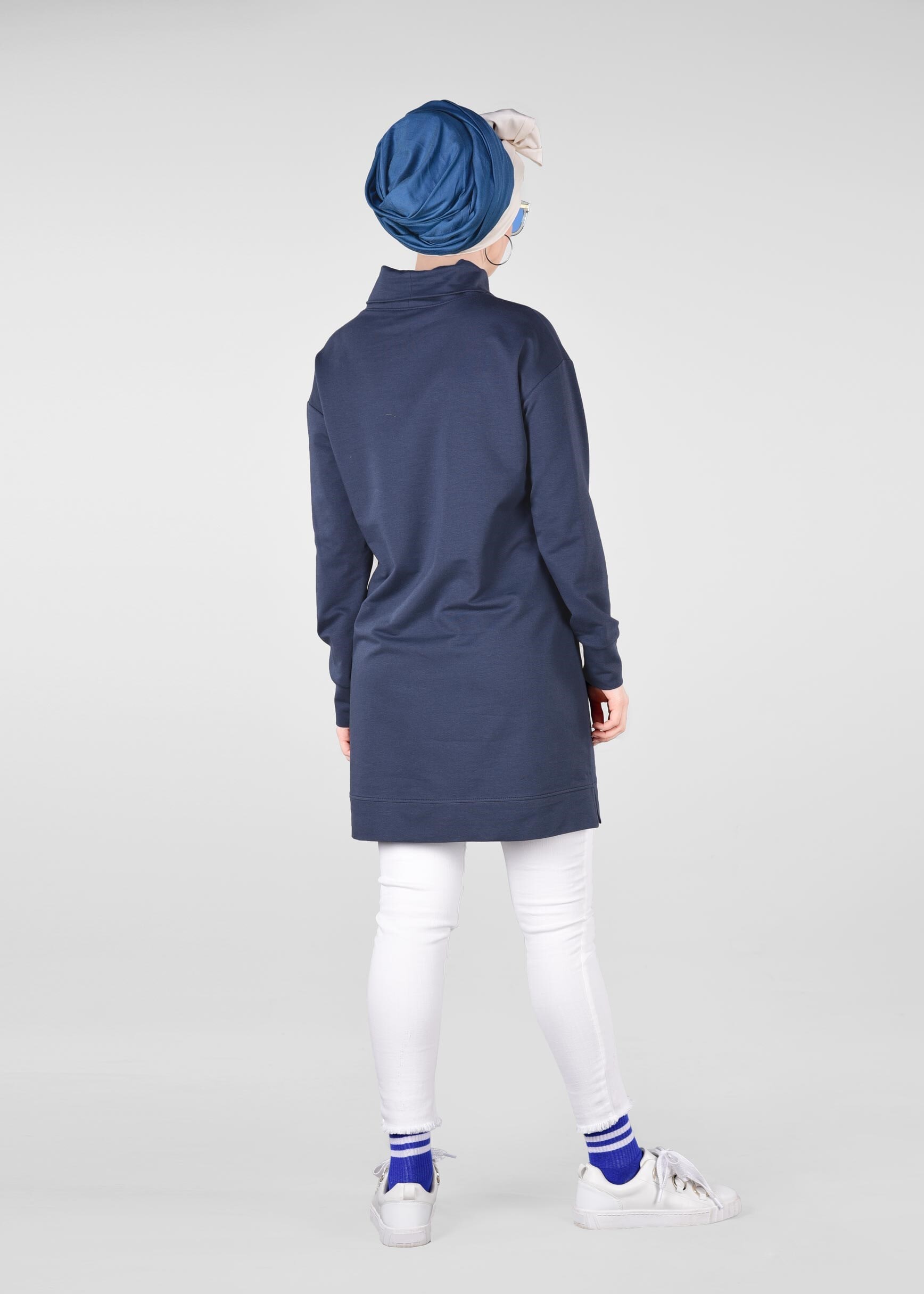 Tesettür giyim LACİVERT 4101 NEW LERİDA EŞOFMAN TUNİK 36/42 TEK38