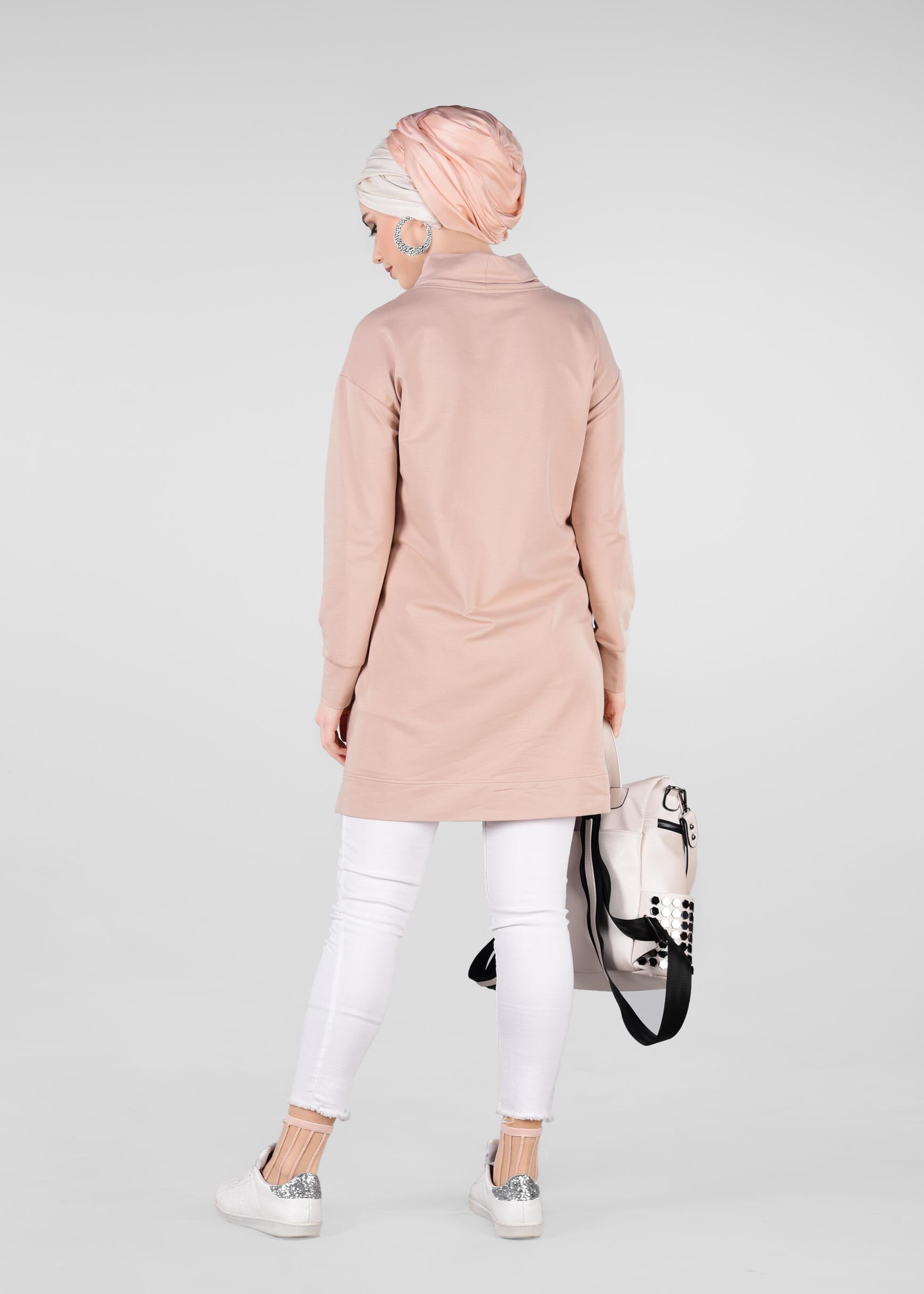 Tesettür giyim PUDRA 4101 NEW LERİDA EŞOFMAN TUNİK 36/42 TEK38