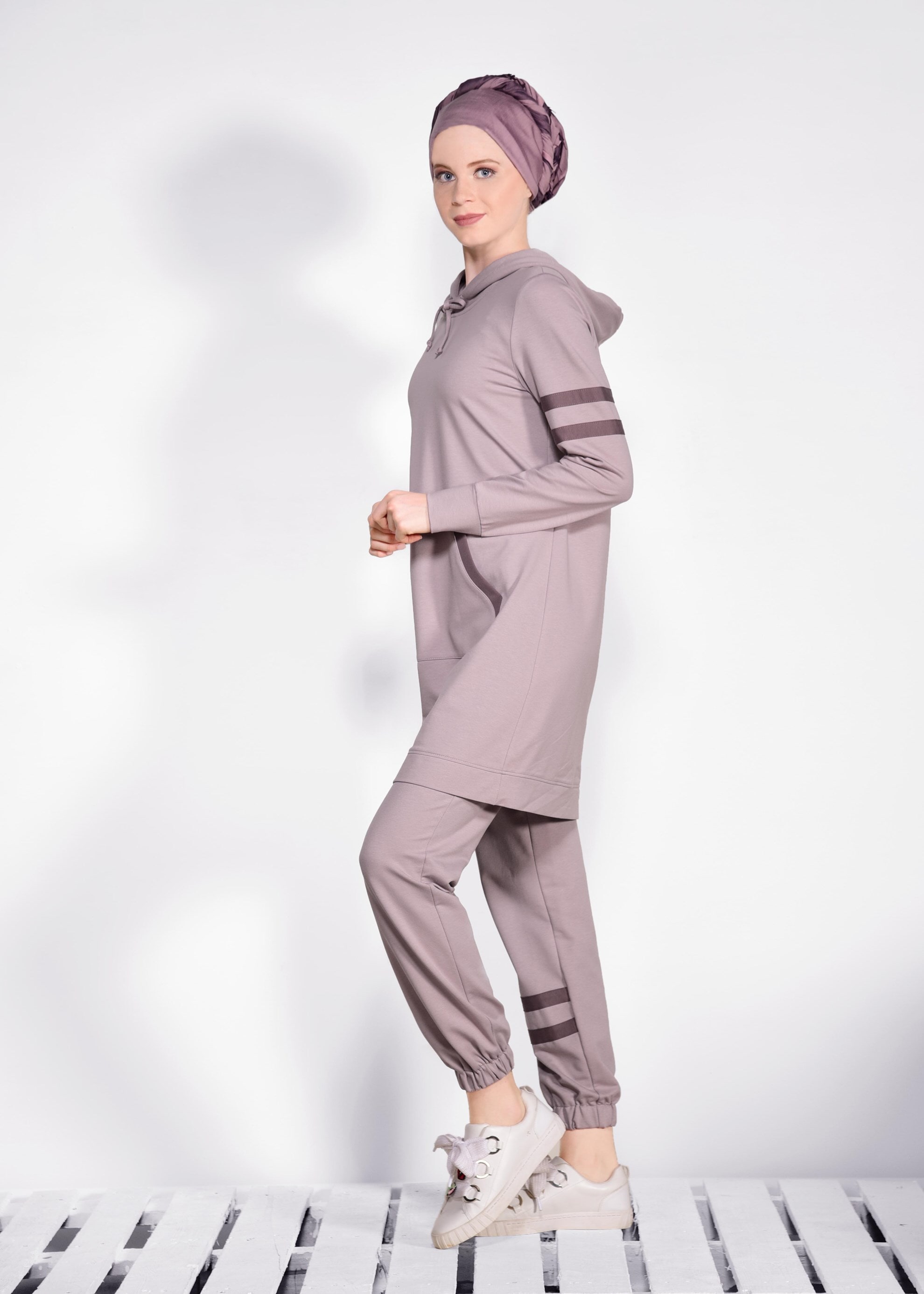 Tesettür giyim PUDRA 4210 NEW LERİDA 2&prime;Lİ PANT.EŞF.TK 36/42