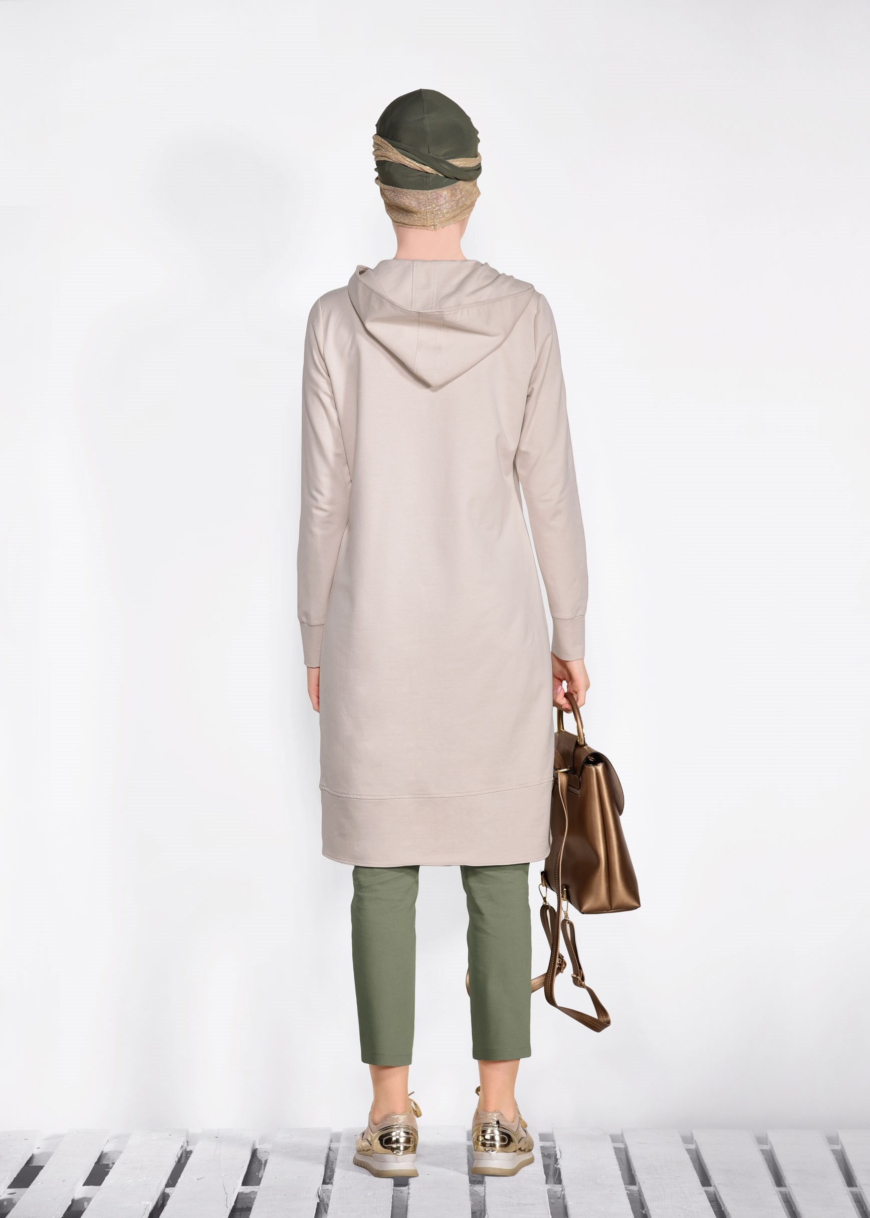 Tesettür giyim BEJ 4234 NEW LERİDA EŞOFMAN TUNİK 36/44 TEK38