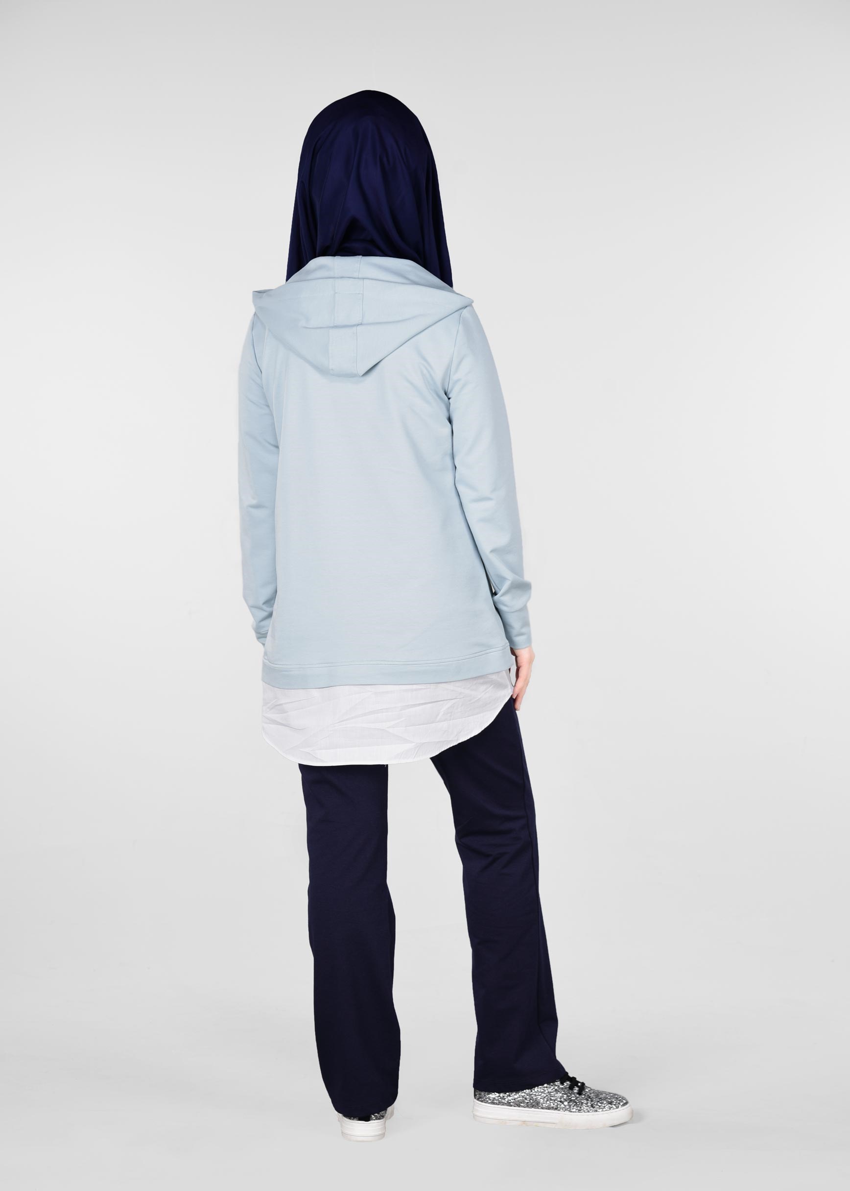 Tesettür giyim MAVİ 4911 NEW LERİDA 2&prime;Lİ PANT.EŞOFMAN TAKIM 36/46