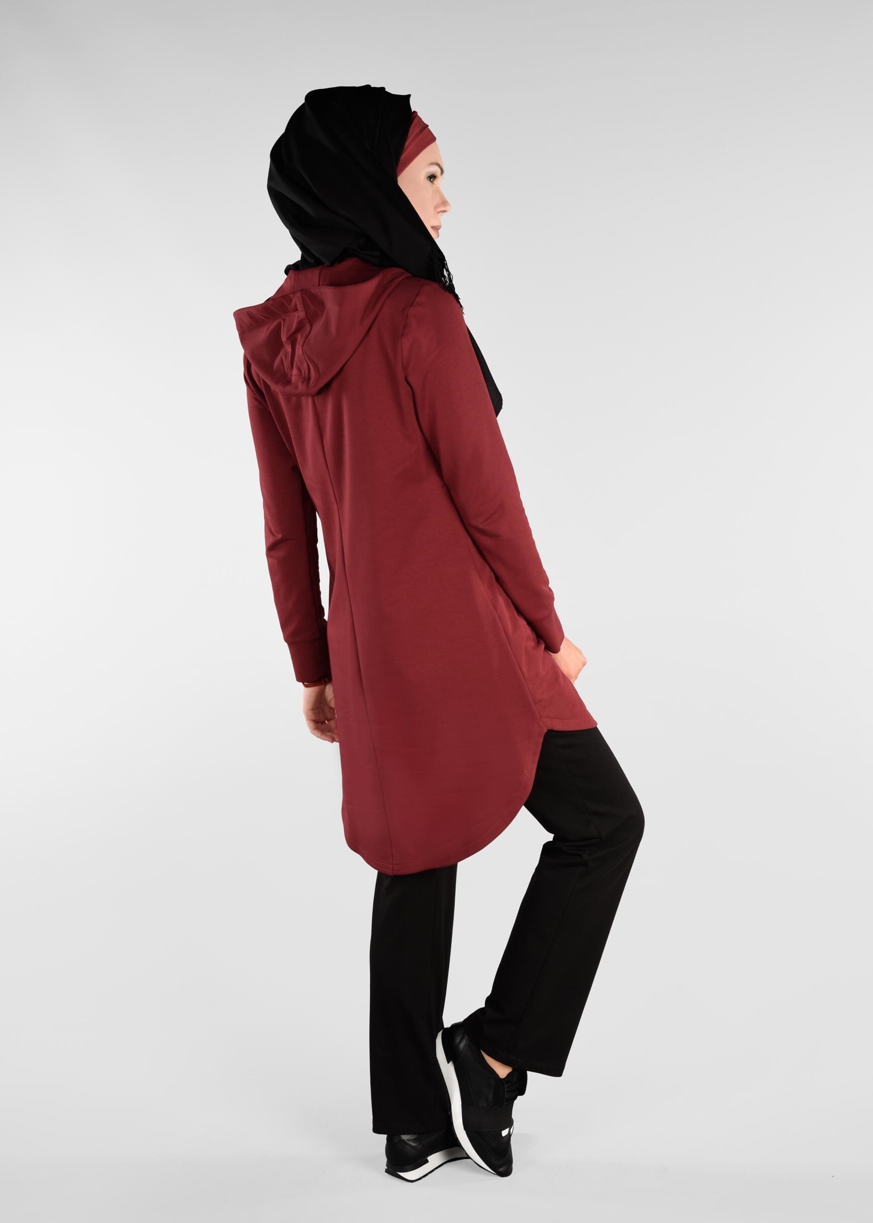 Tesettür giyim BORDO 4913 NEW LERİDA 2&prime;Lİ PANT.EŞOFMAN TK.36/44 TEK38