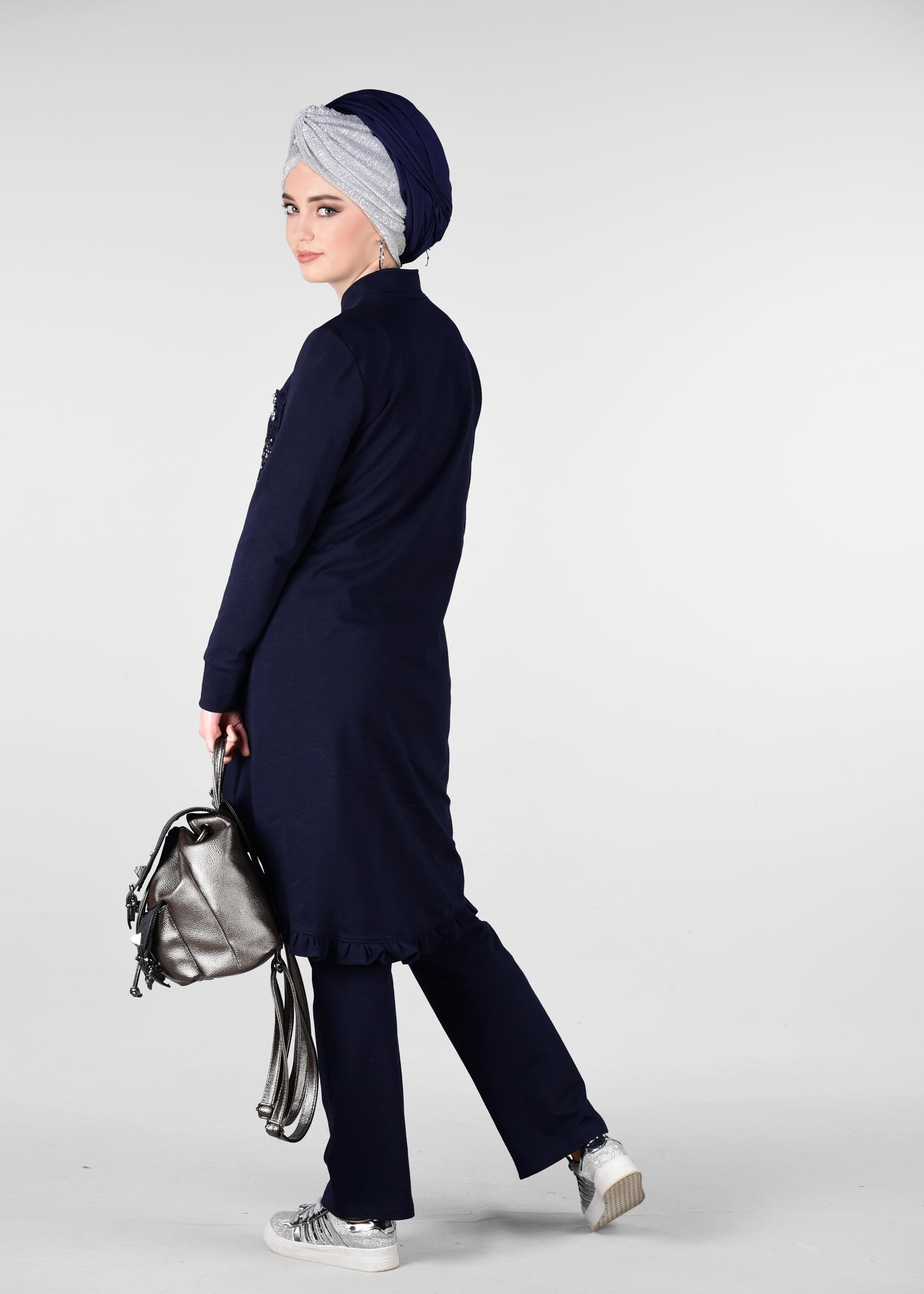 Tesettür giyim LACİVERT 4916 NEW LERİDA 2&prime;Lİ PANT.EŞF.TK.38/46 TEK40
