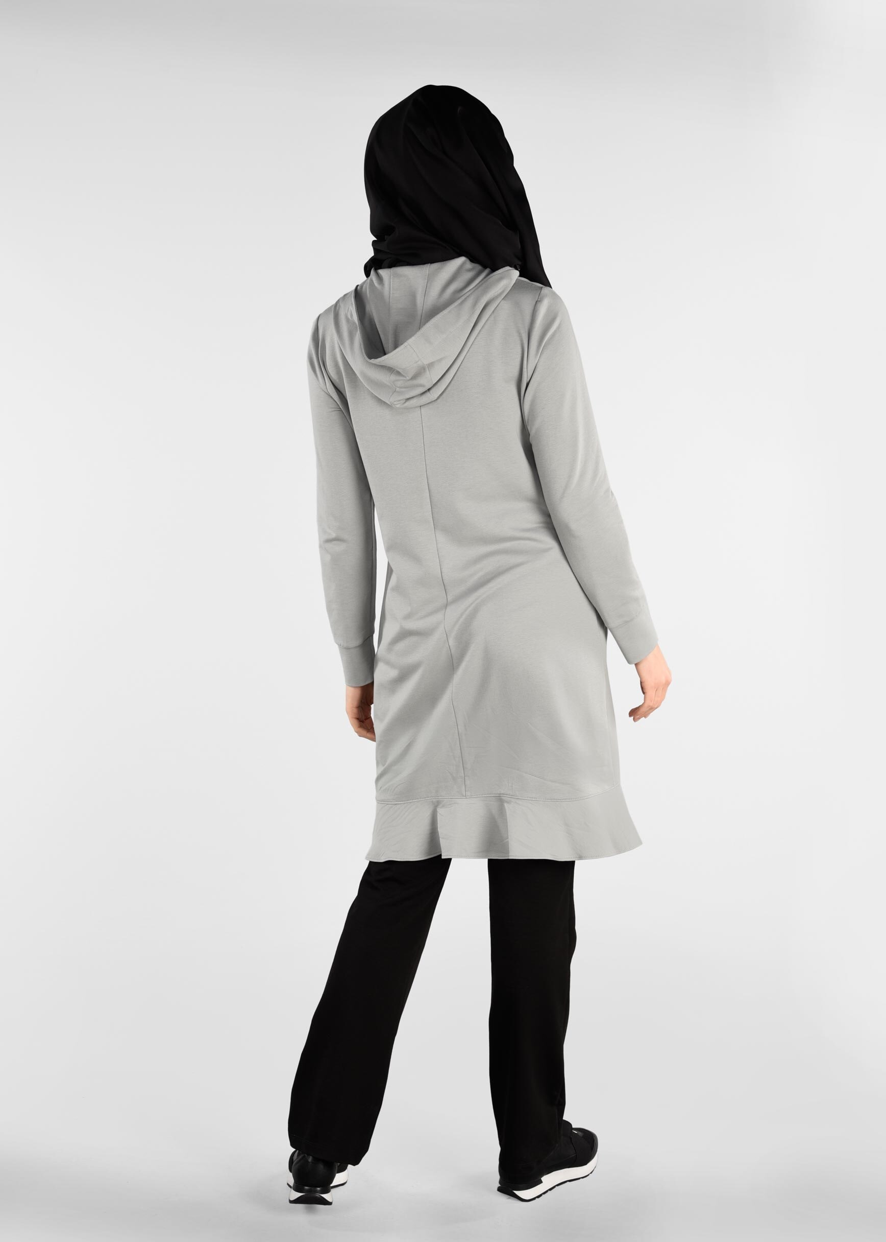 Tesettür giyim BEJ ETEK UCU VOLANLI 2&prime;Lİ EŞOFMAN TAKIM 4917 