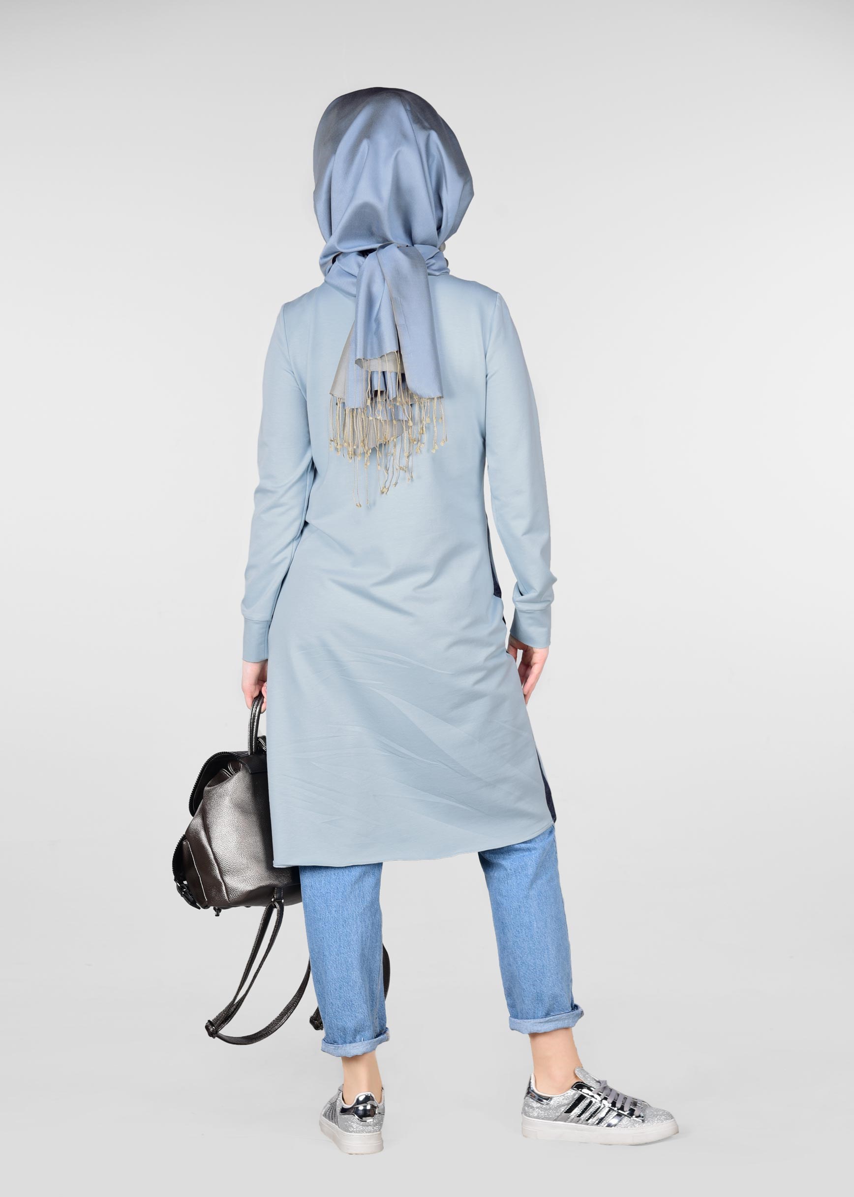 Tesettür giyim MAVİ 4934 NEW LERİDA EŞOFMAN TUNİK 36/44 TEK40