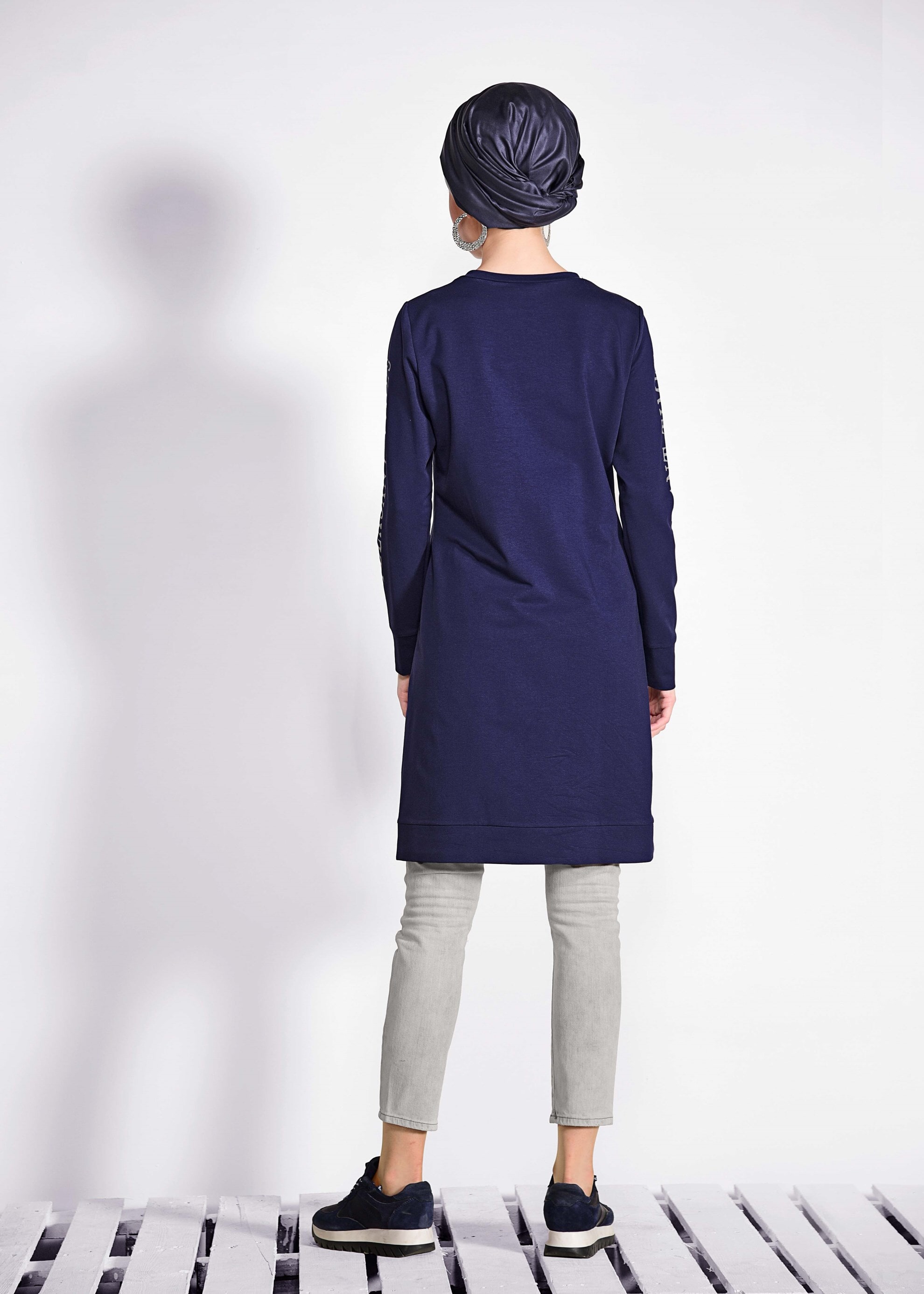 Tesettür giyim LACİVERT 4935 NEW LERİDA EŞOFMAN TUNİK 36/44 TEK40