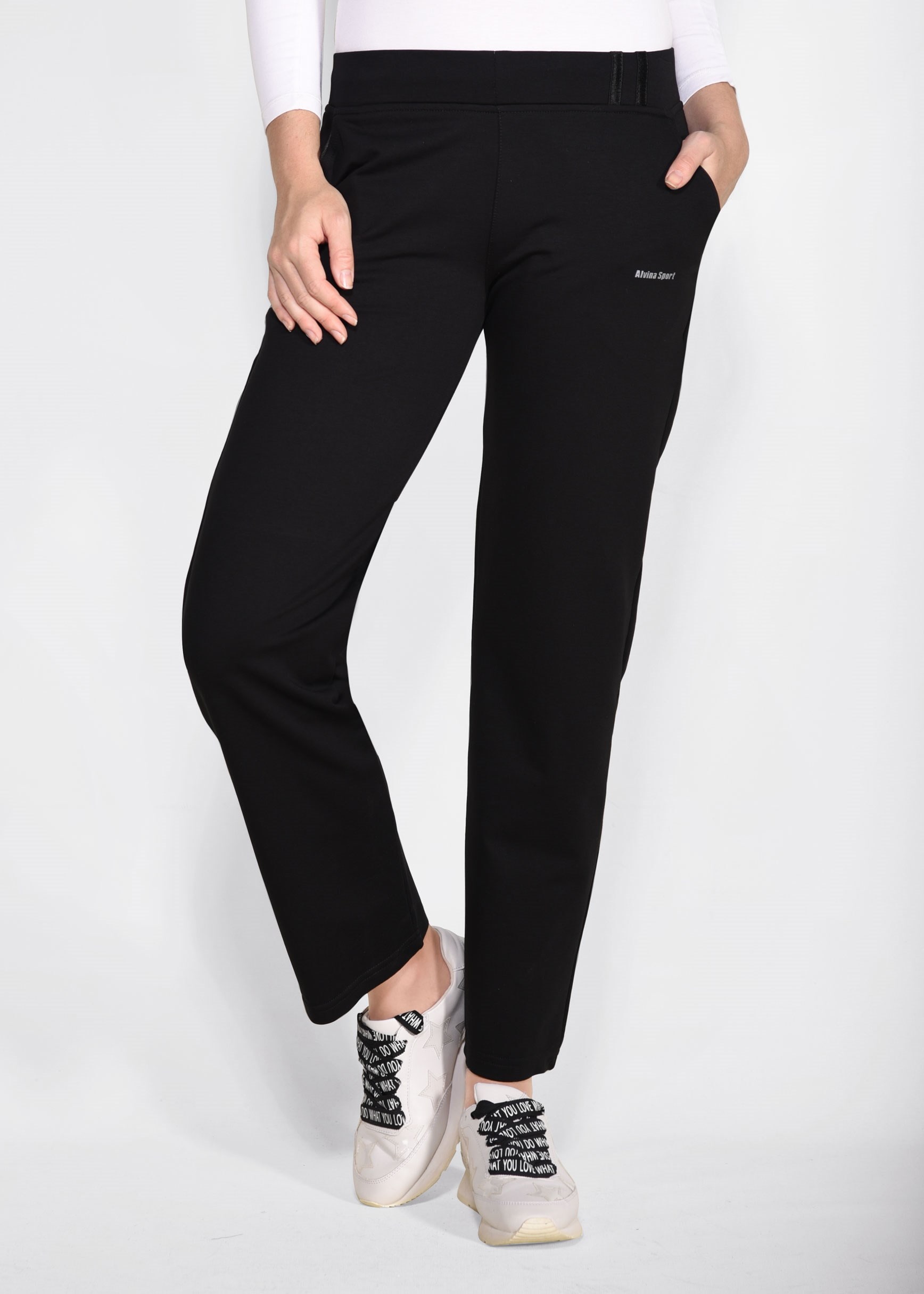 Tesettür giyim SİYAH BELİ LASTİKLİ PAMUKLU EŞOFMAN ALTI 7198