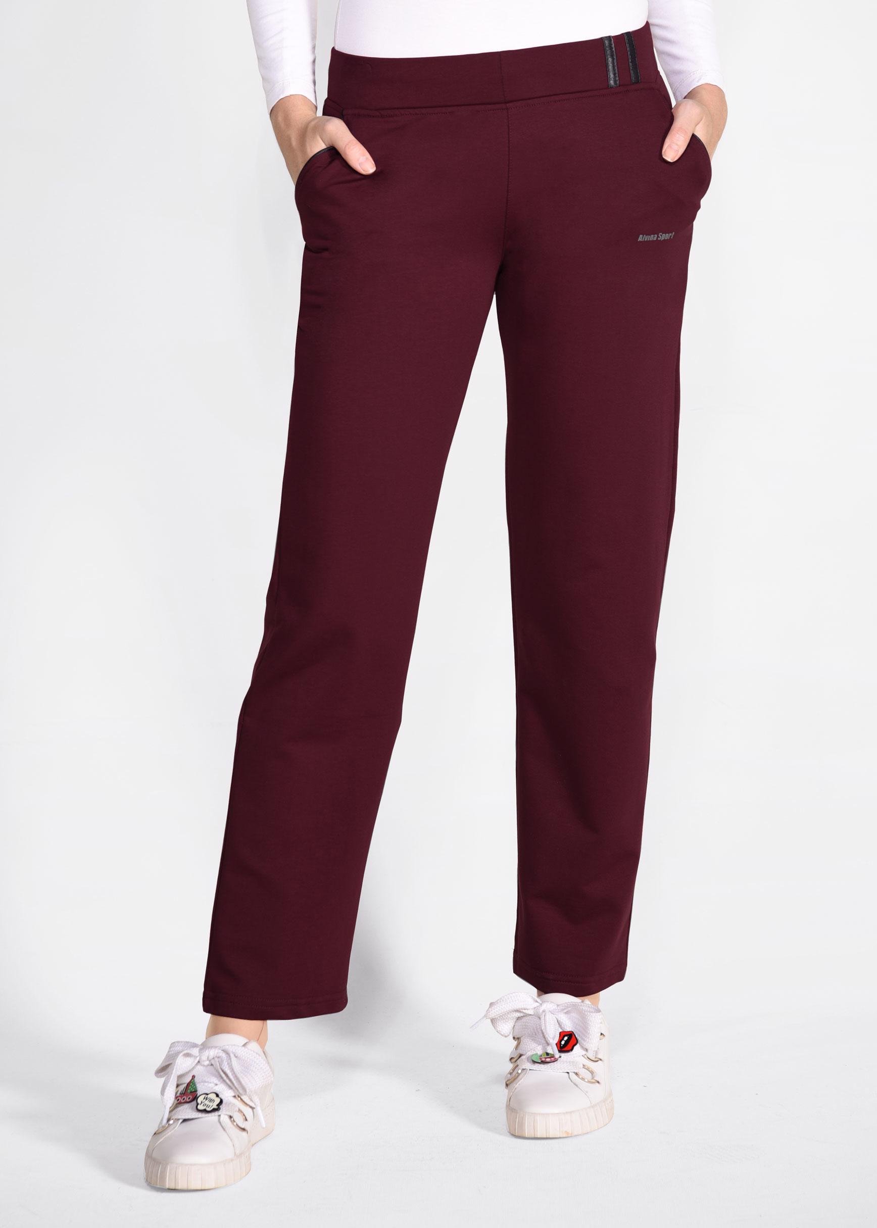 Tesettür giyim BORDO BELİ LASTİKLİ PAMUKLU EŞOFMAN ALTI 7198 