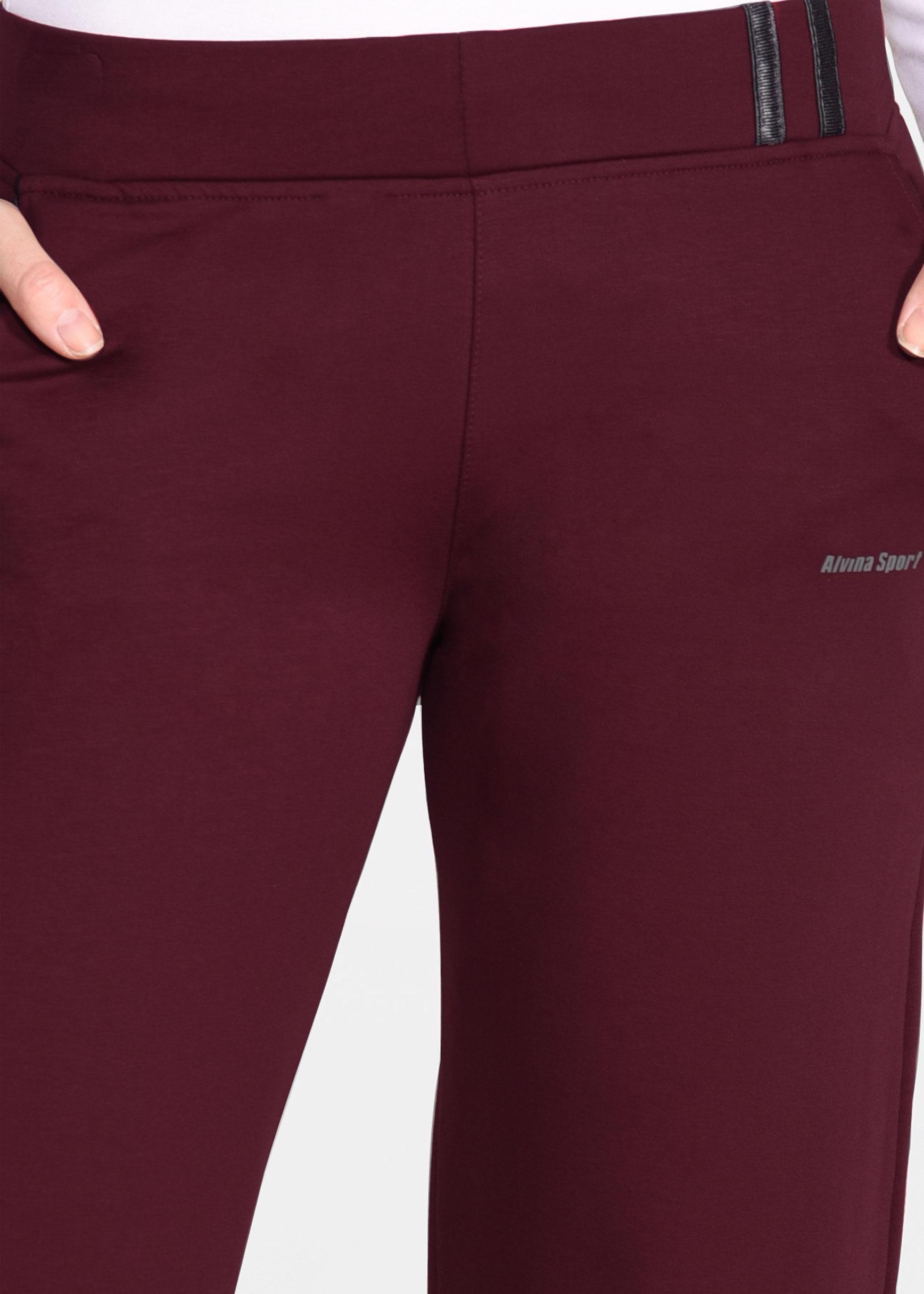 Tesettür giyim BORDO BELİ LASTİKLİ PAMUKLU EŞOFMAN ALTI 7198 