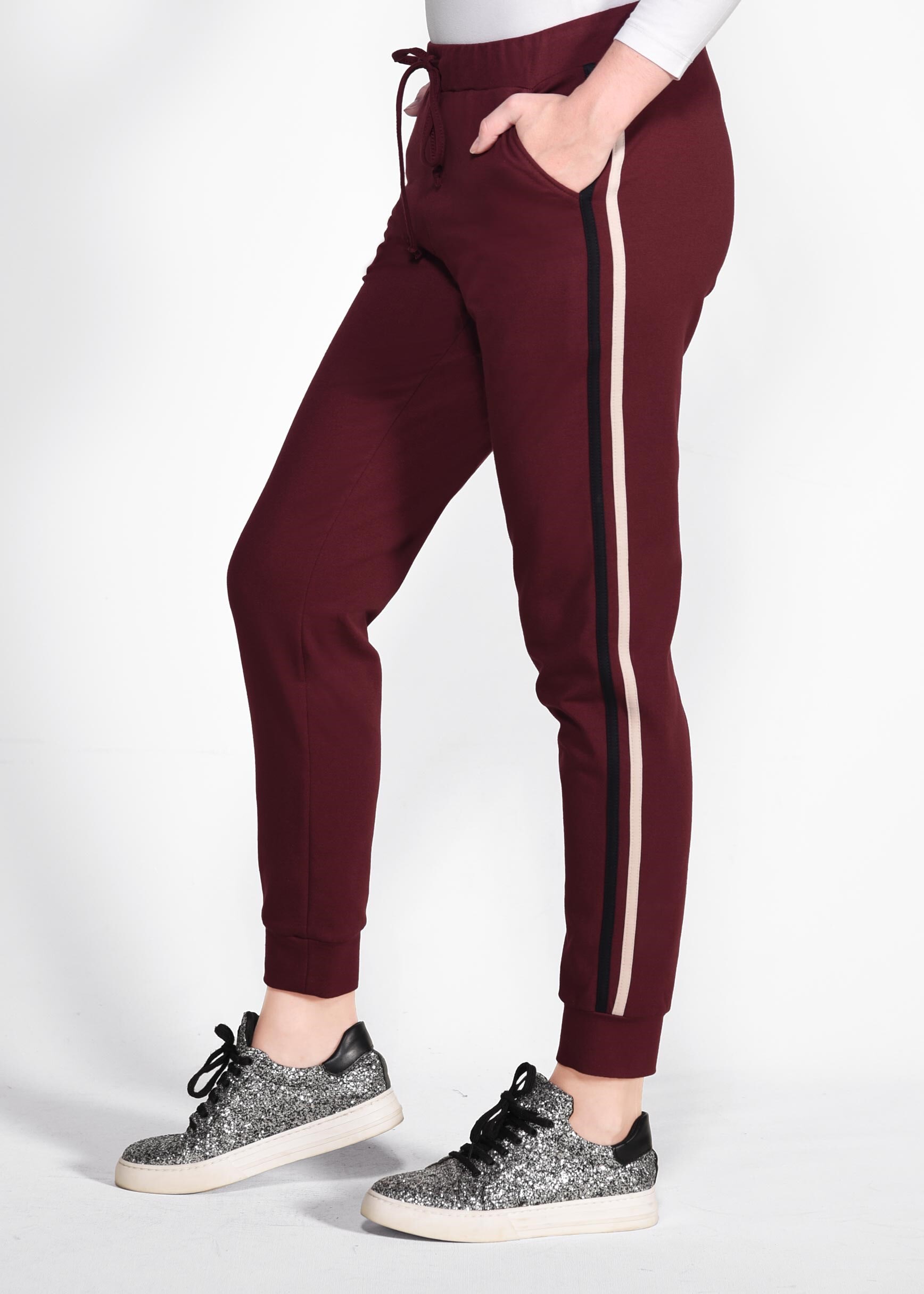 Vêtements hijab ROUGE BORDEAUX 7353 NEW LERİDA EŞOFMAN ALT 36/44 TEK40