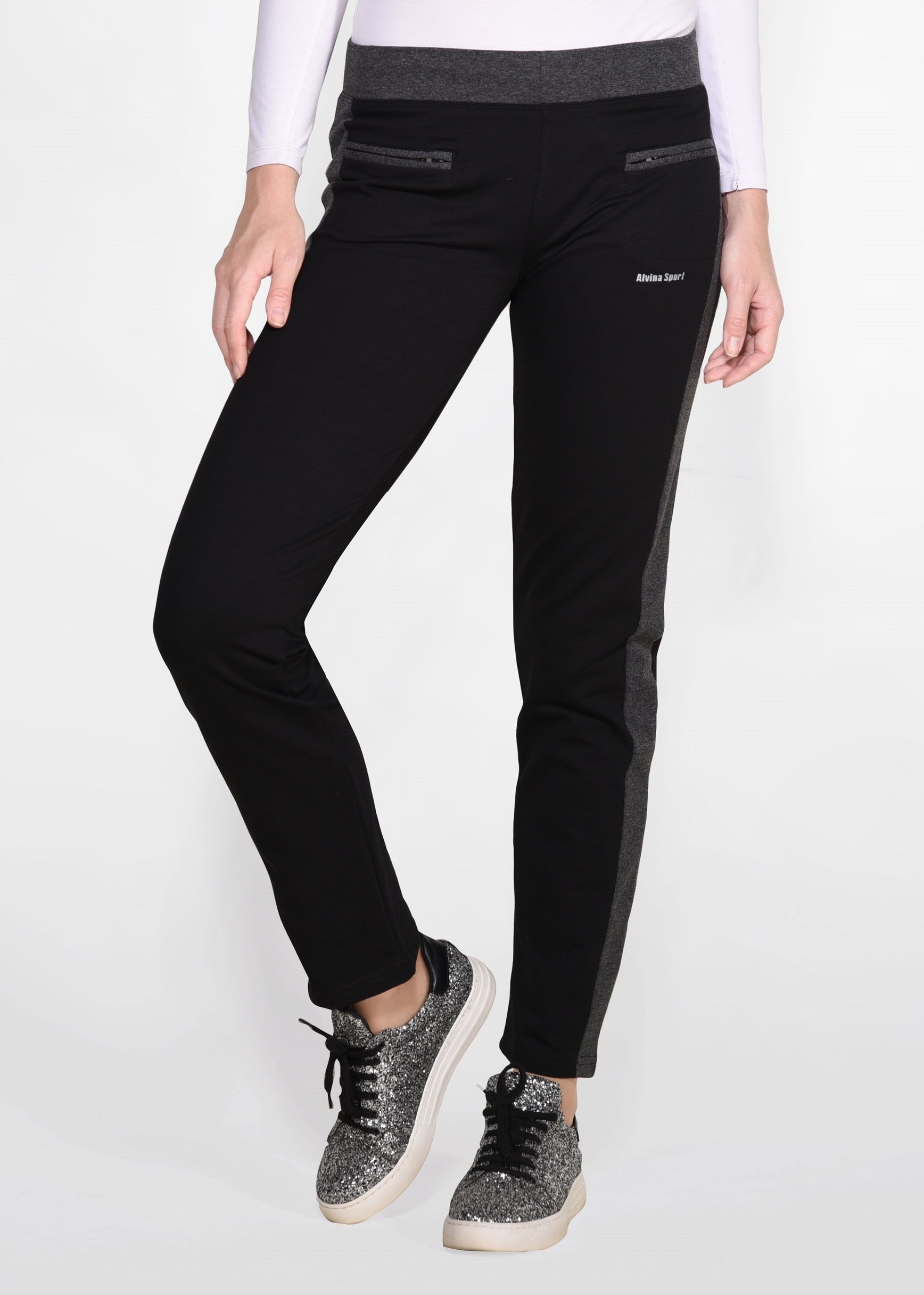 Tesettür giyim SİYAH BELİ LASTİKLİ CEPLİ EŞOFMAN ALTI 7355