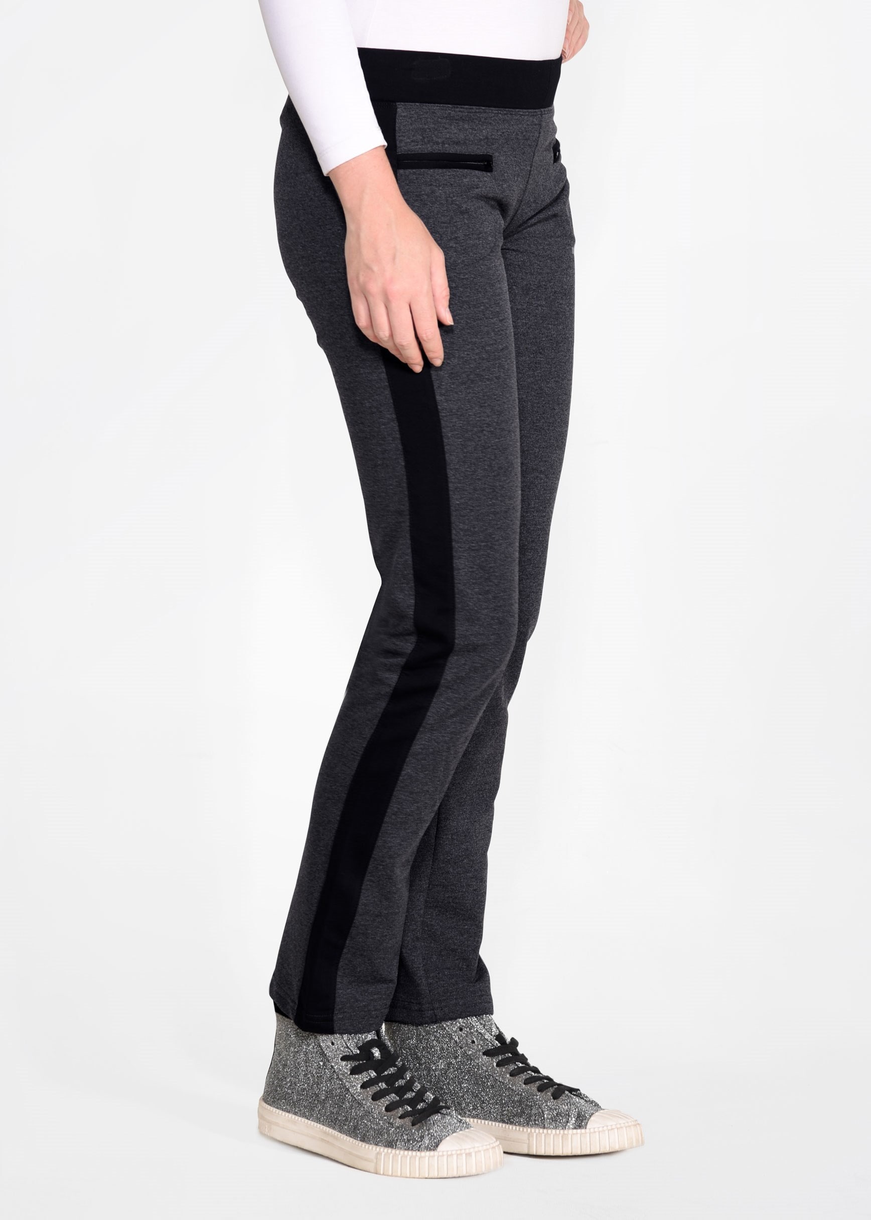 Tesettür giyim GRİ BELİ LASTİKLİ CEPLİ EŞOFMAN ALTI 7355