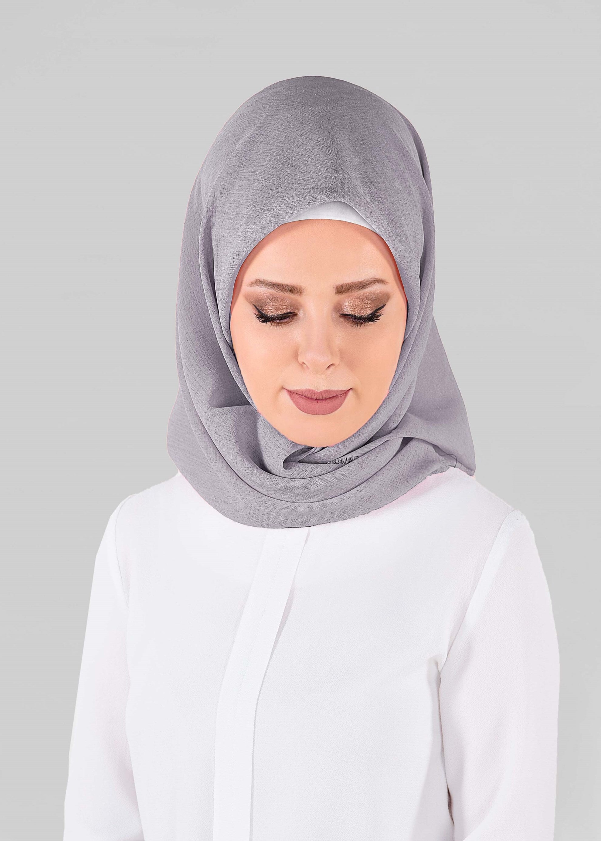 Tesettür giyim GÜMÜŞ 9901 ALVİNA TAKİNLİ EŞARP