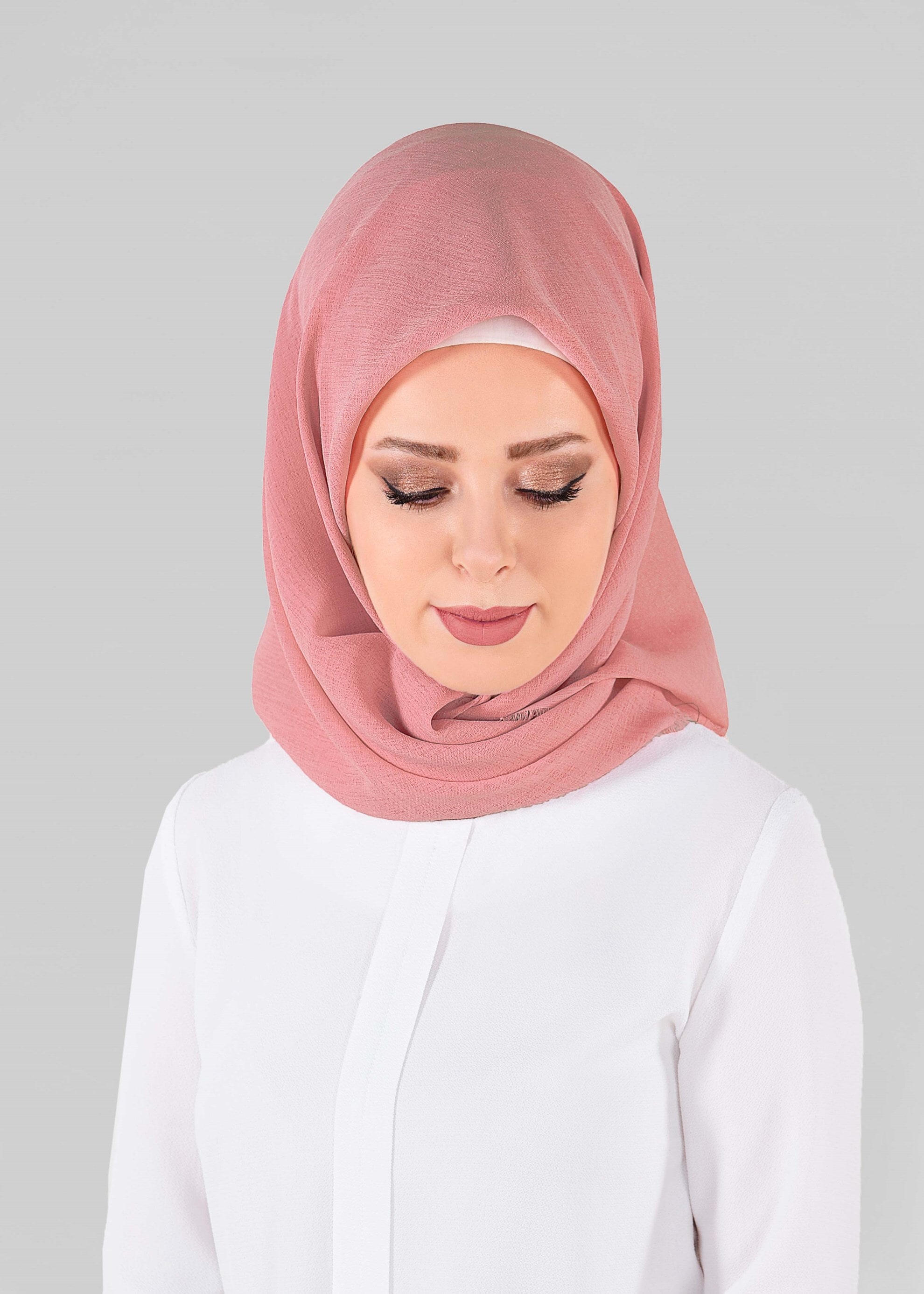 Tesettür giyim PUDRA 9901 ALVİNA TAKİNLİ EŞARP