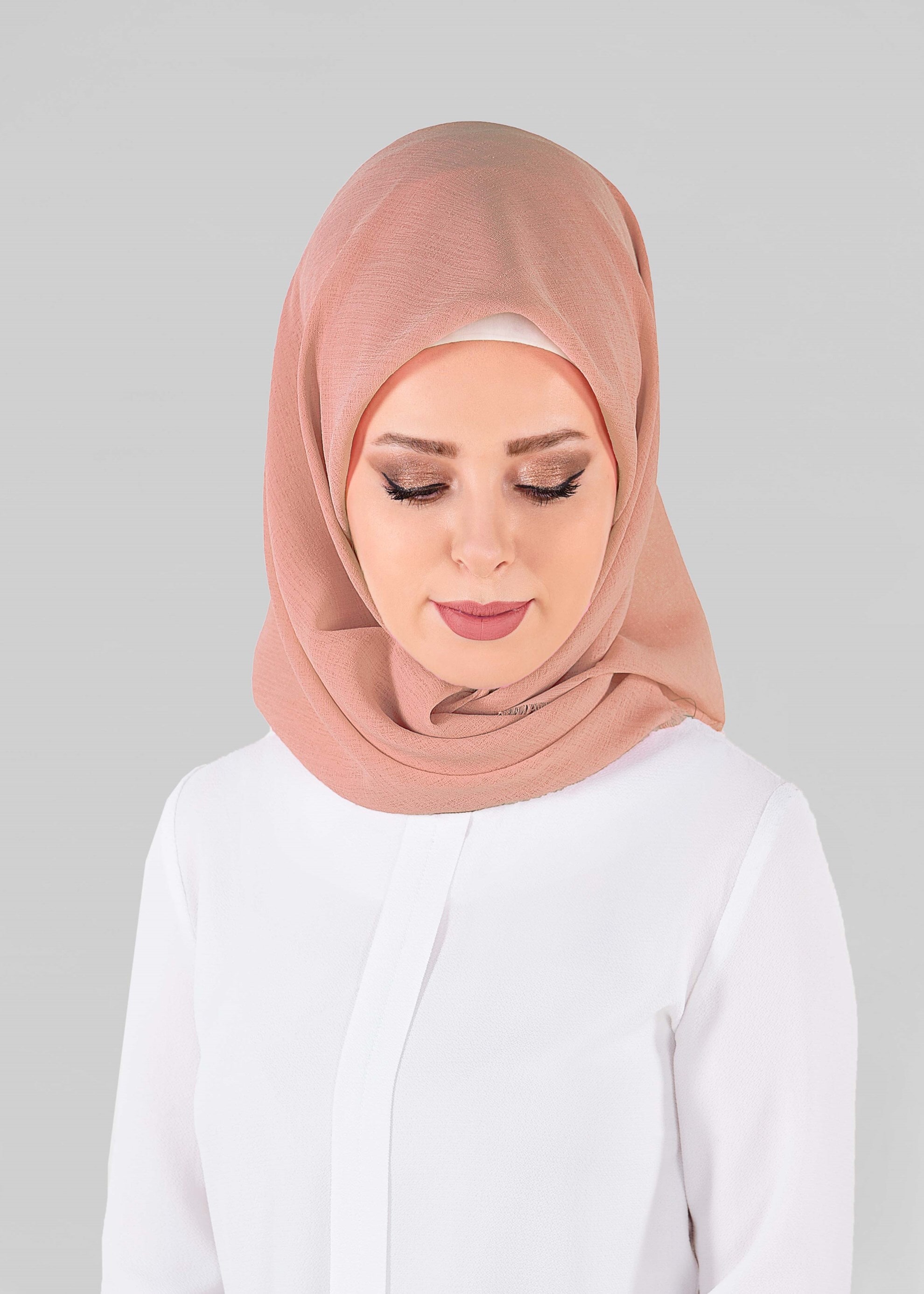 Tesettür giyim PUDRA 9901 ALVİNA TAKİNLİ EŞARP