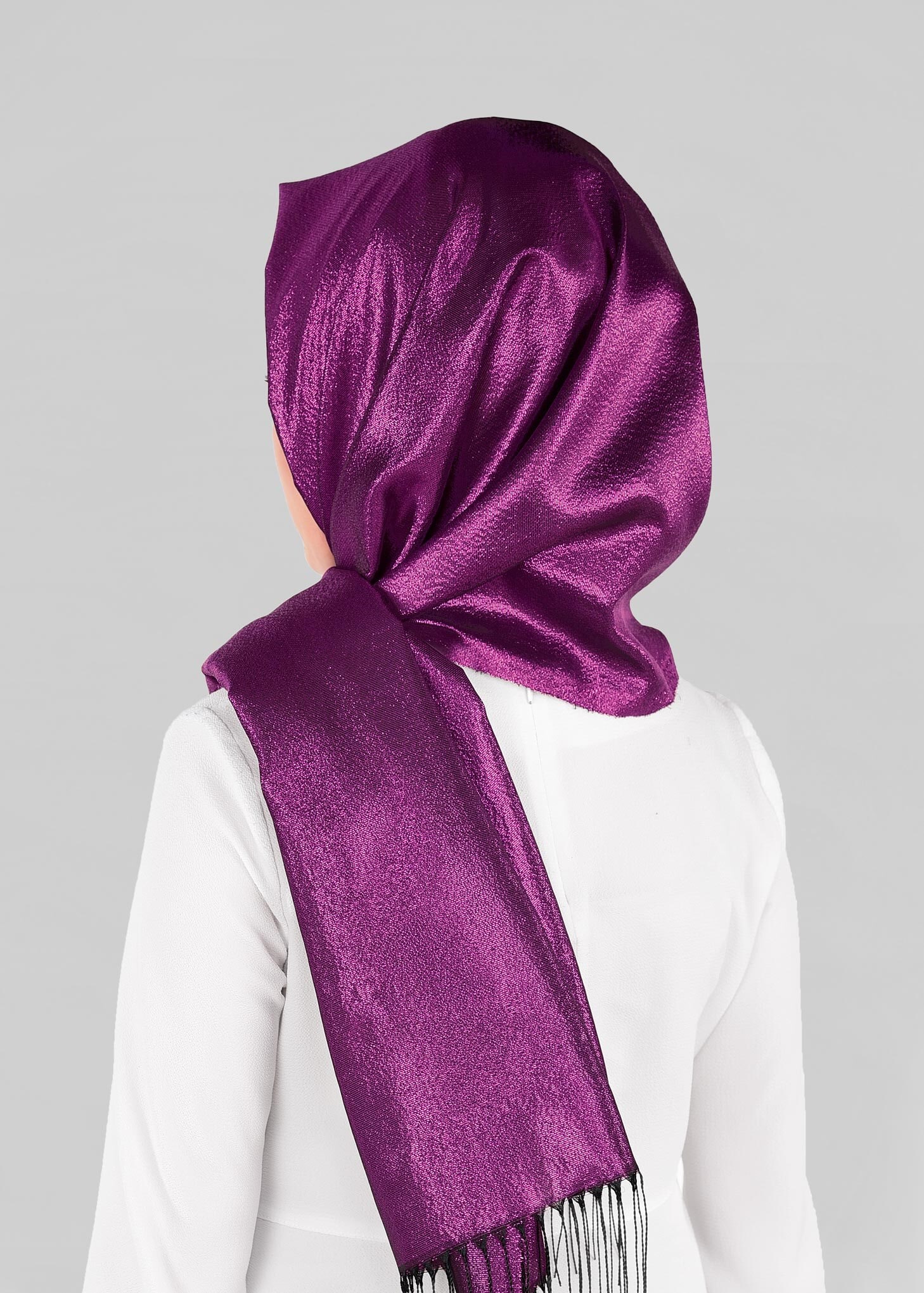 Tesettür giyim MOR 9907 ALVİNA İPEKSİ SİMLİ ŞAL