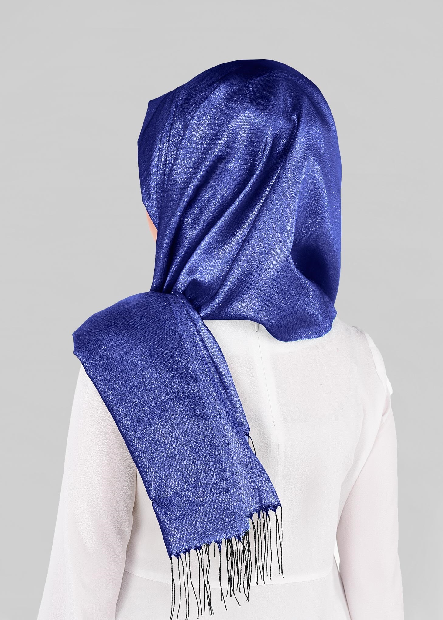 Tesettür giyim LACİVERT 9907 ALVİNA İPEKSİ SİMLİ ŞAL